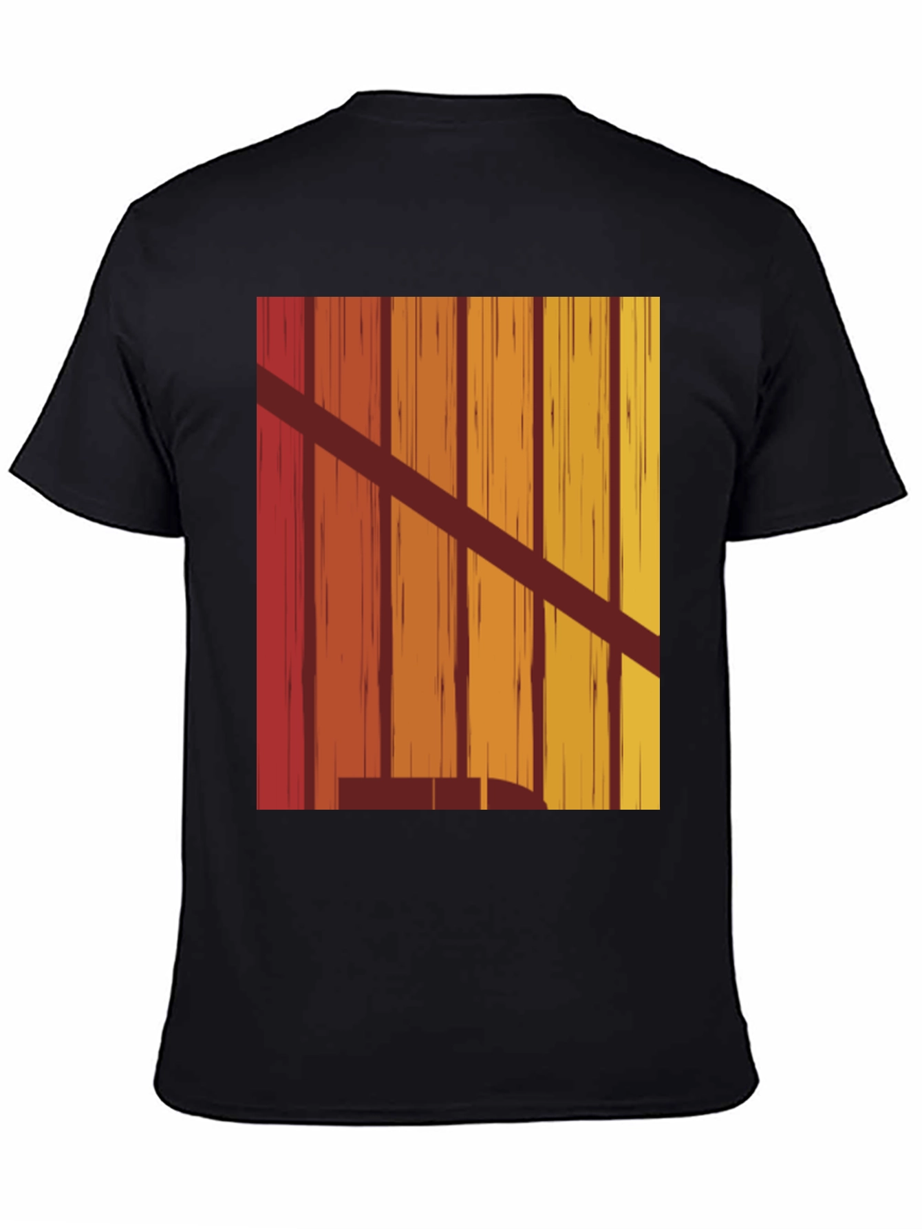 Retro Vertical Stripe Graphic Tee