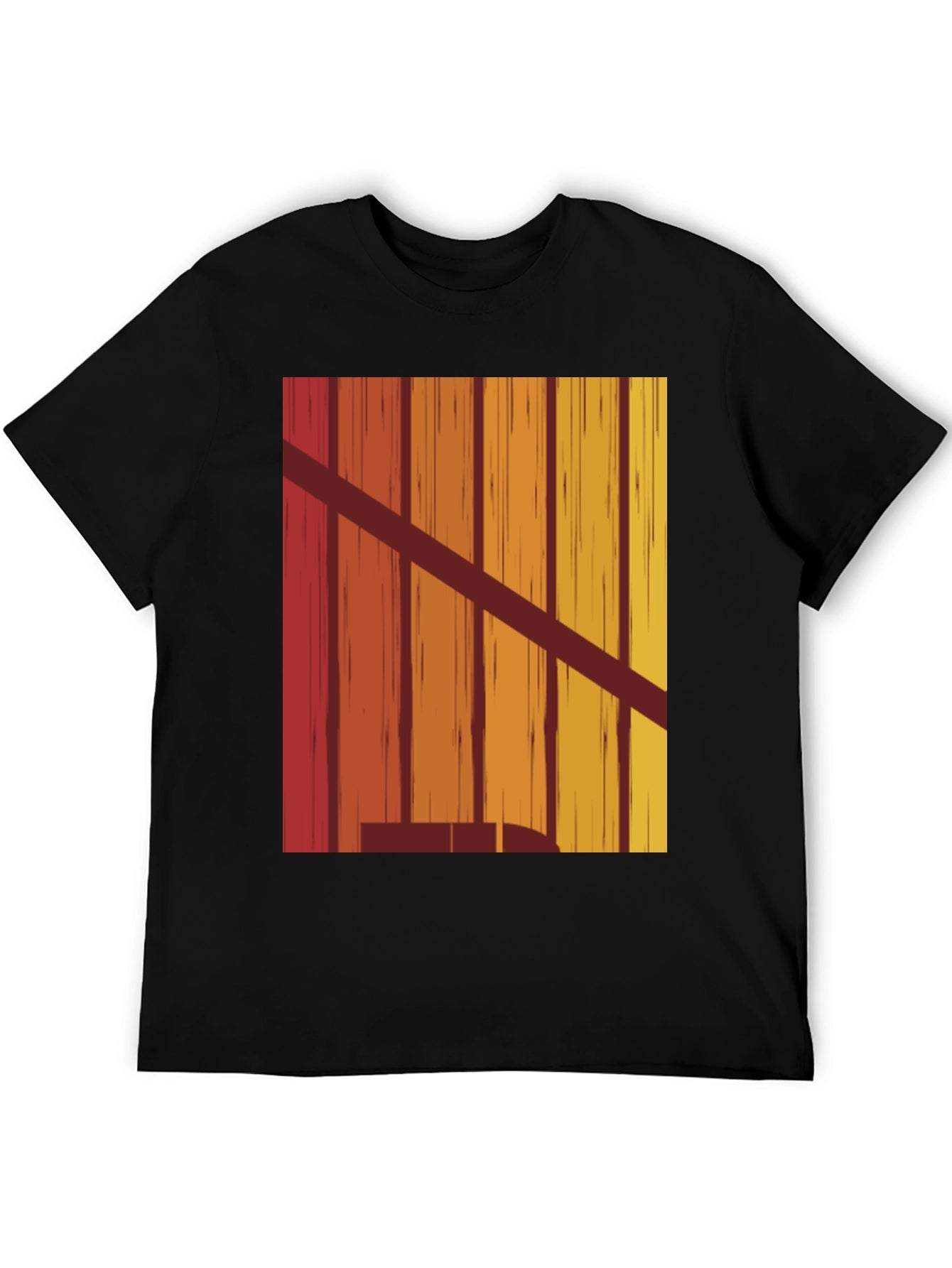 Retro Vertical Stripe Graphic Tee