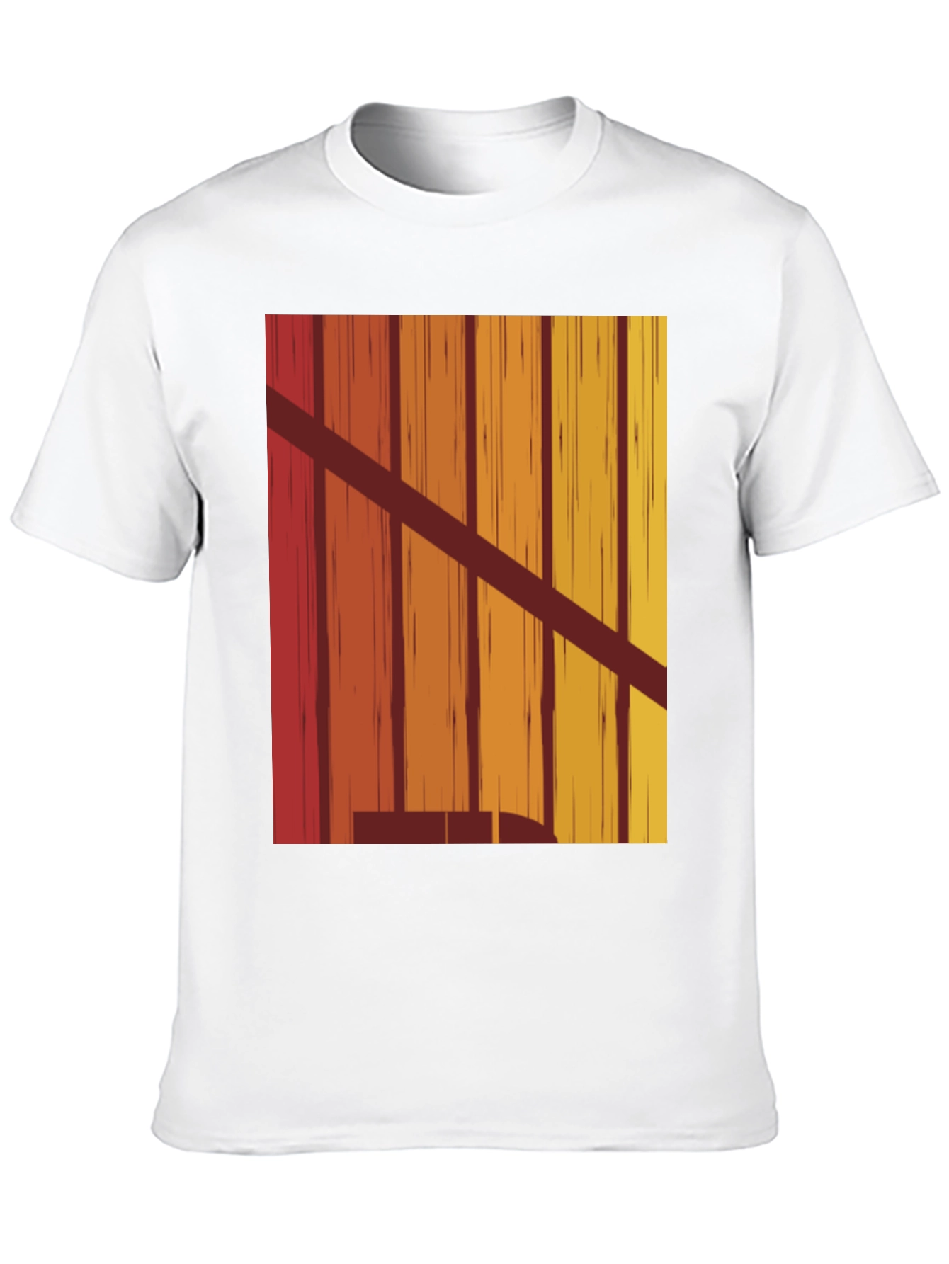 Retro Vertical Stripe Graphic Tee