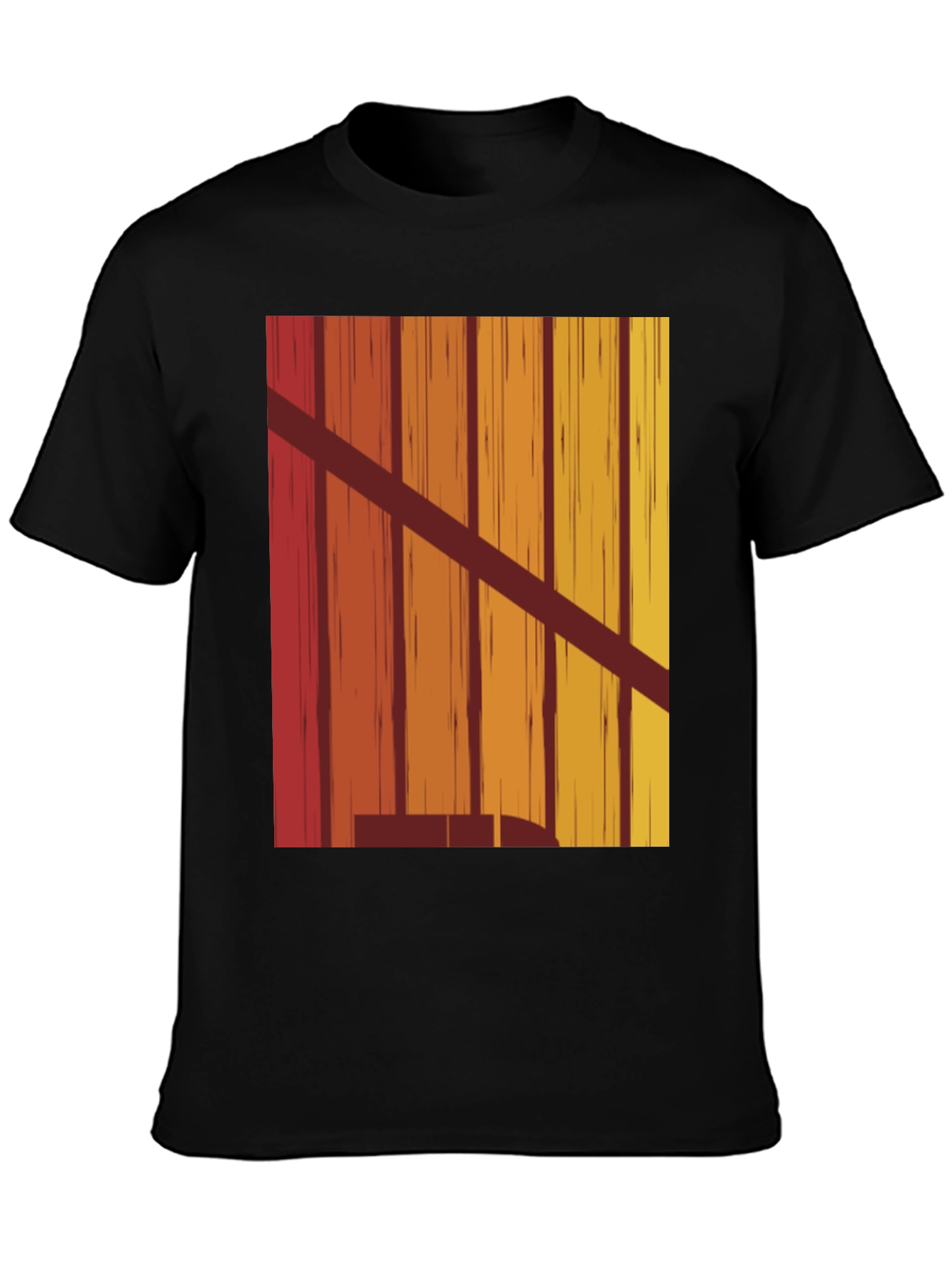 Retro Vertical Stripe Graphic Tee