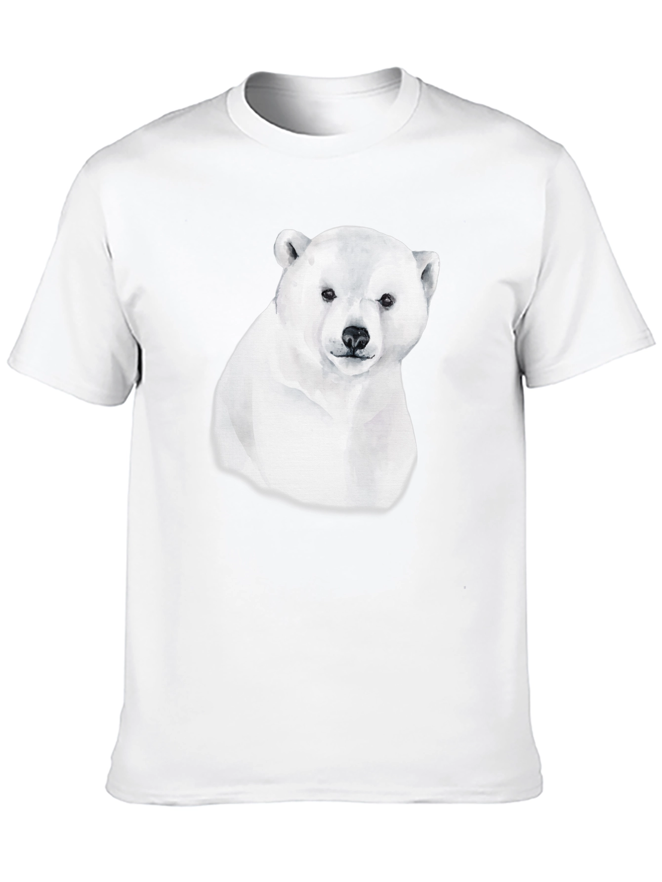Polar Bear Graphic Tee - Black Cotton Comfort