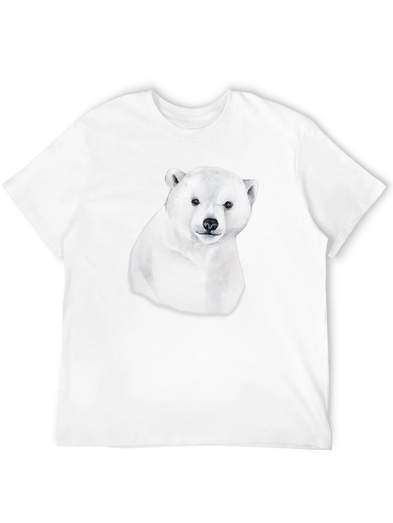 Polar Bear Graphic Tee - Black Cotton Comfort