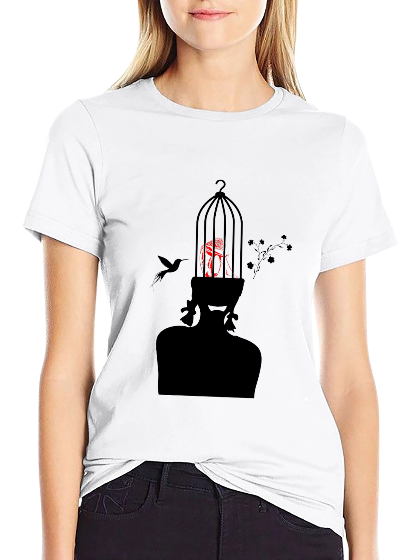 Abstract Birdcage T-Shirt