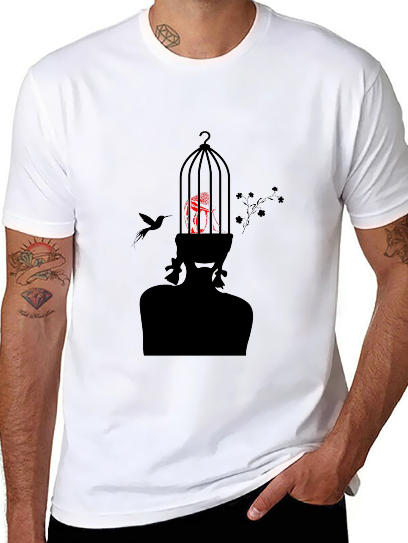 Abstract Birdcage T-Shirt