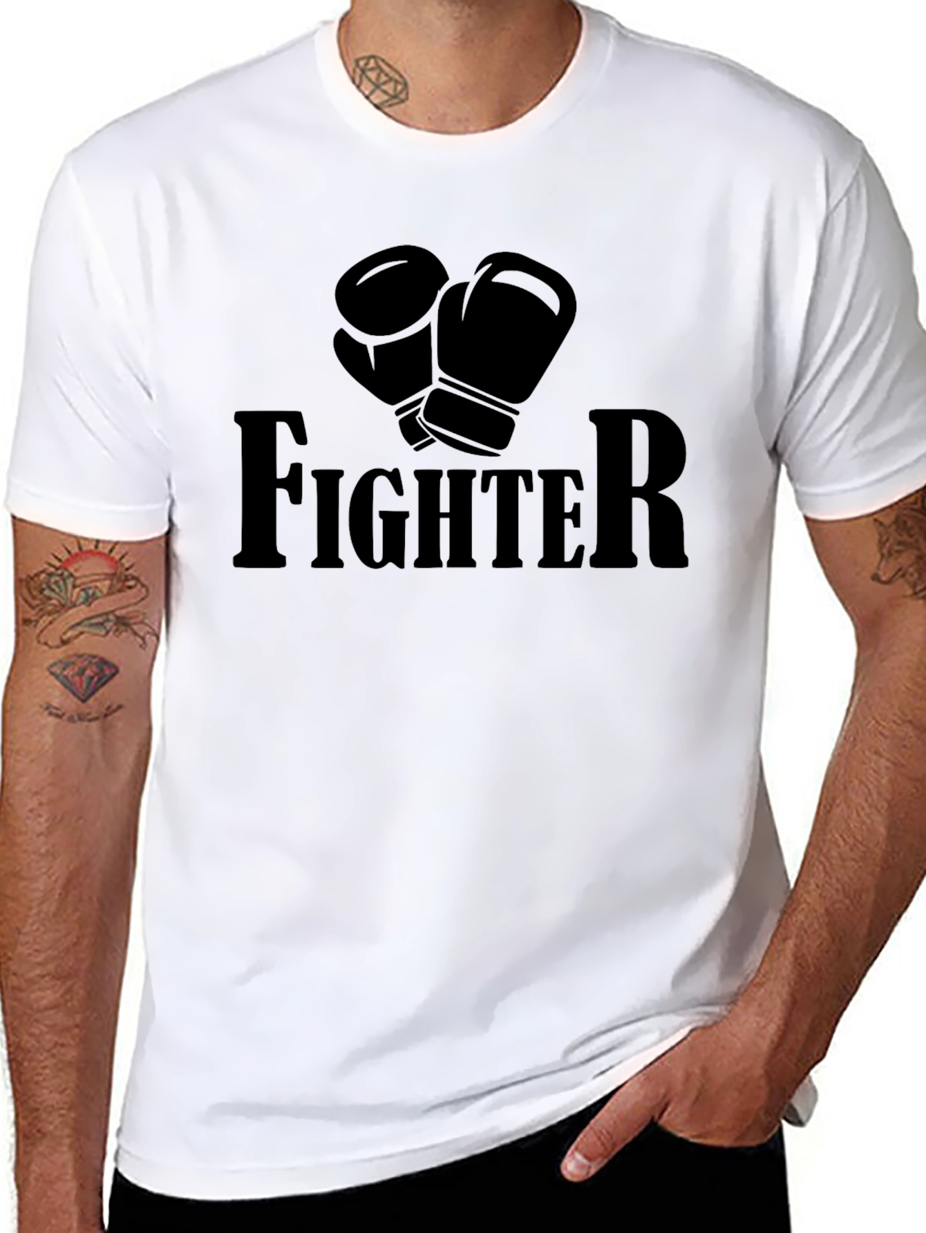 Fighter Boxing Gloves Graphic T-Shirt