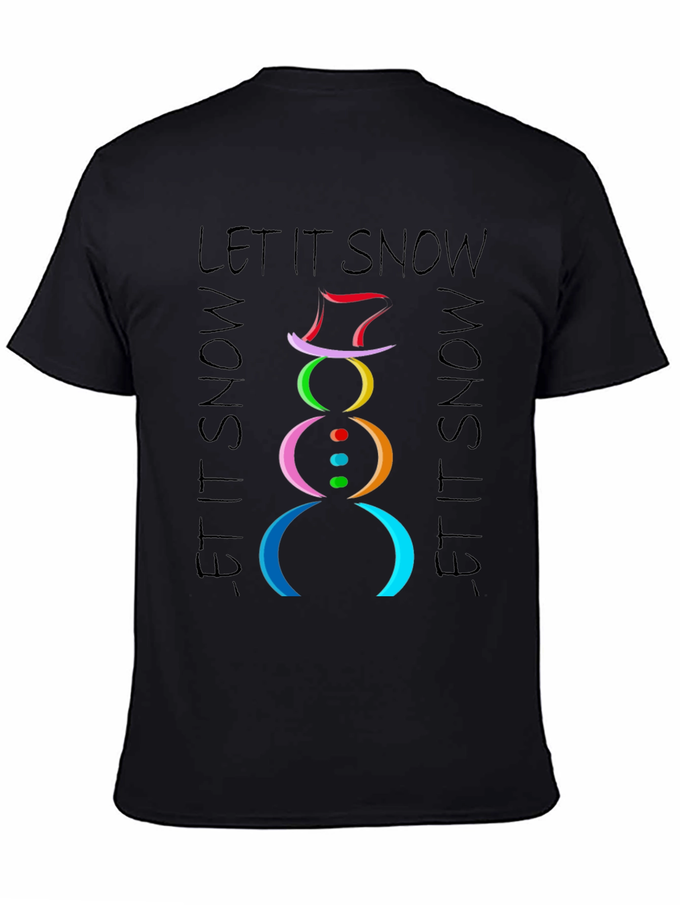Festive Snowman Graphic Tee - Let It Snow!