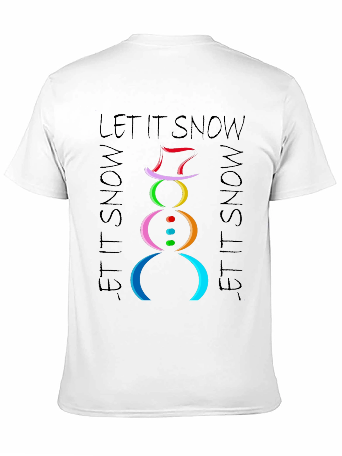 Festive Snowman Graphic Tee - Let It Snow!