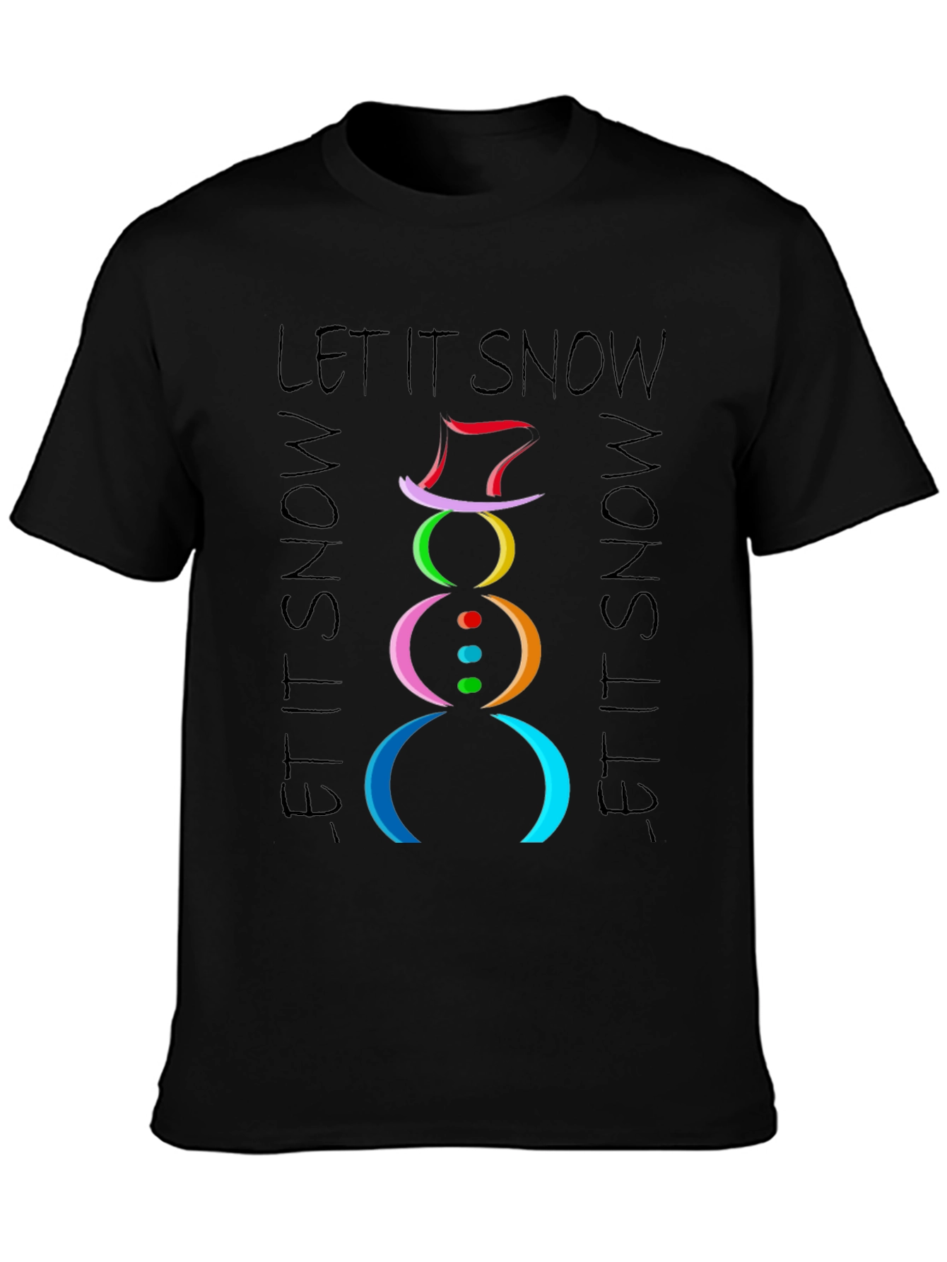 Festive Snowman Graphic Tee - Let It Snow!
