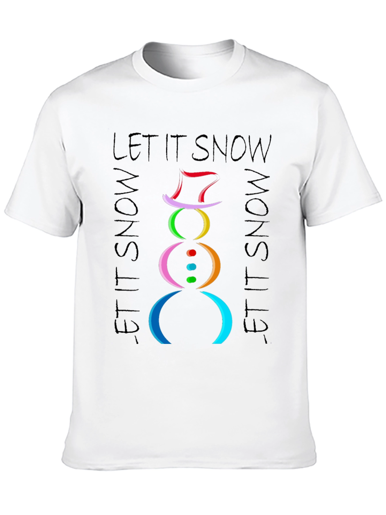 Festive Snowman Graphic Tee - Let It Snow!
