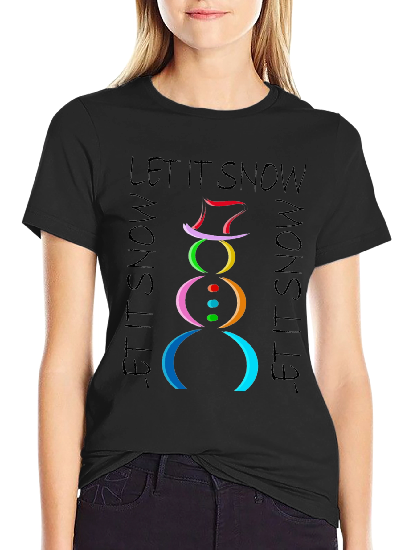 Festive Snowman Graphic Tee - Let It Snow!