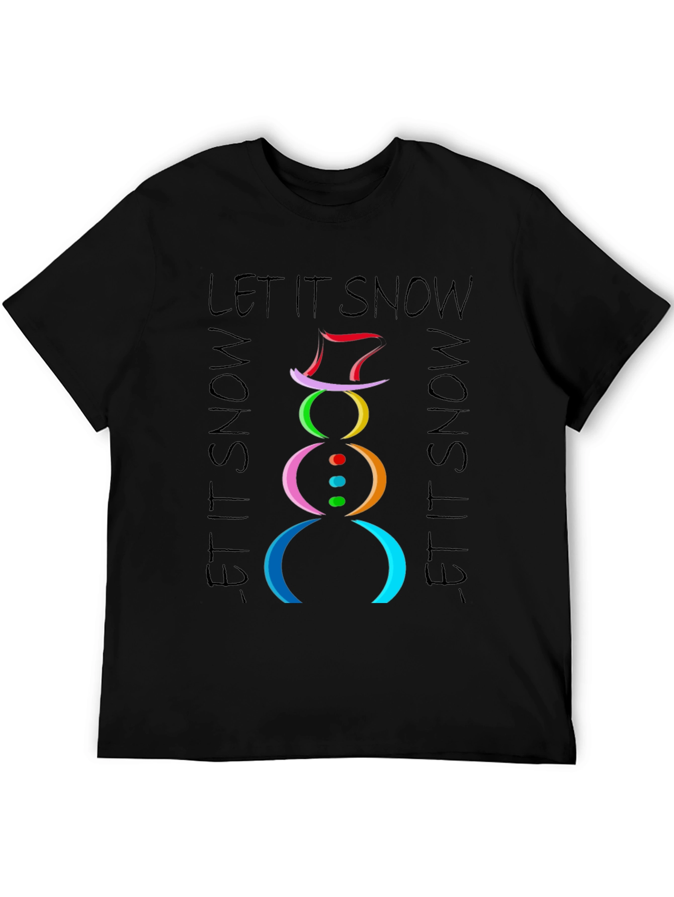 Festive Snowman Graphic Tee - Let It Snow!