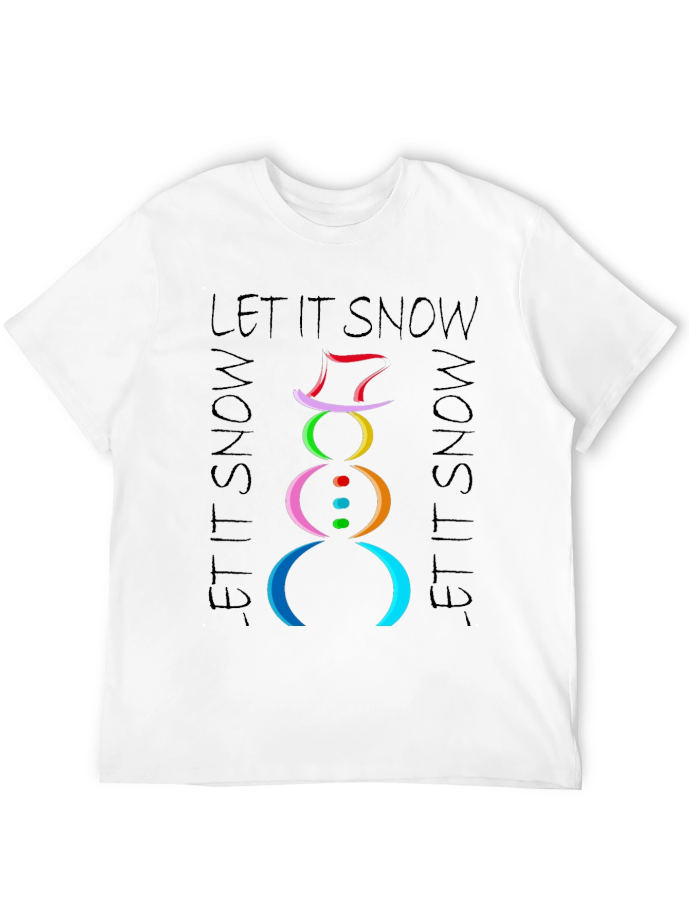 Festive Snowman Graphic Tee - Let It Snow!