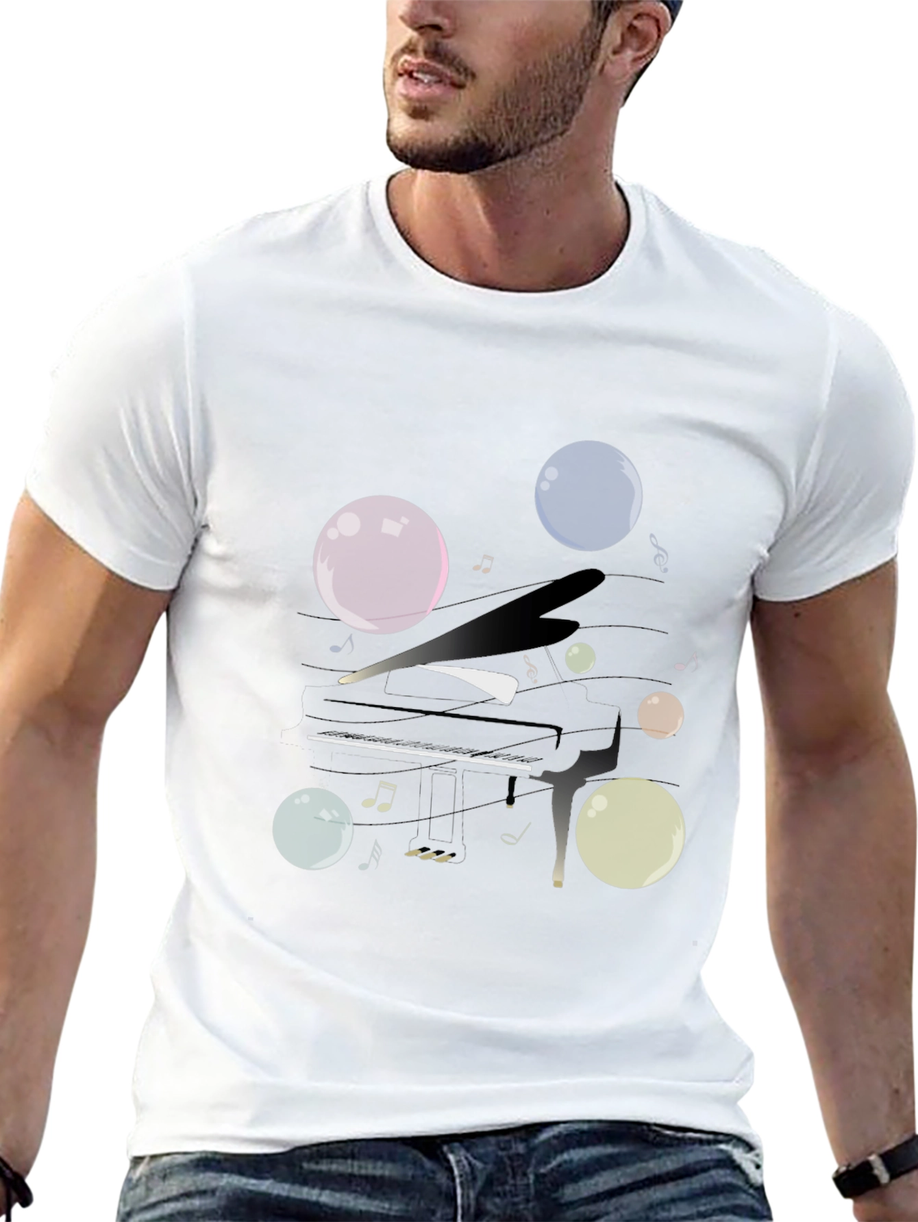 Musical Bubbles Graphic T-Shirt