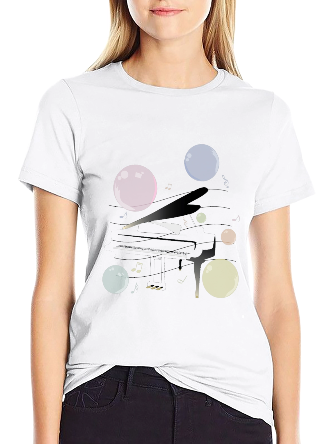 Musical Bubbles Graphic T-Shirt
