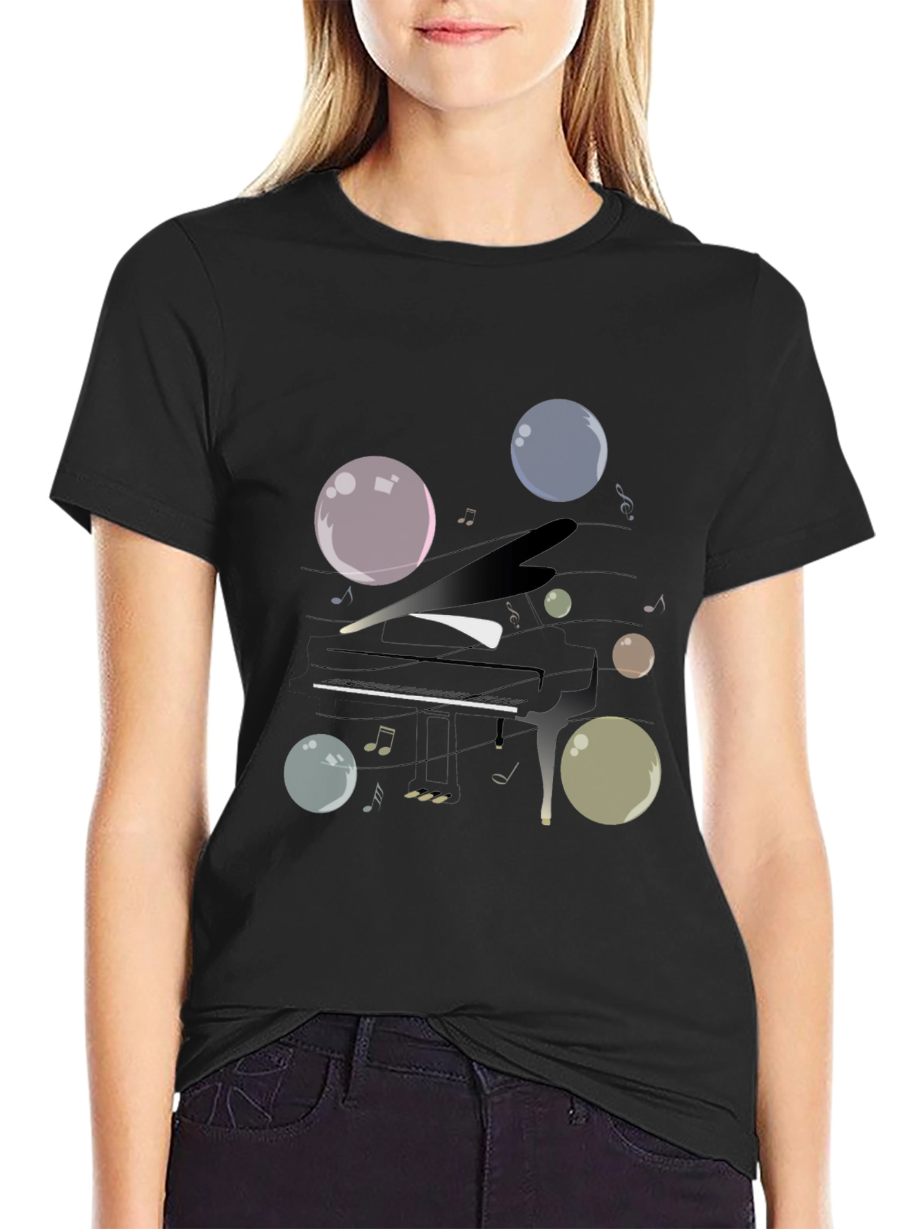 Musical Bubbles Graphic T-Shirt