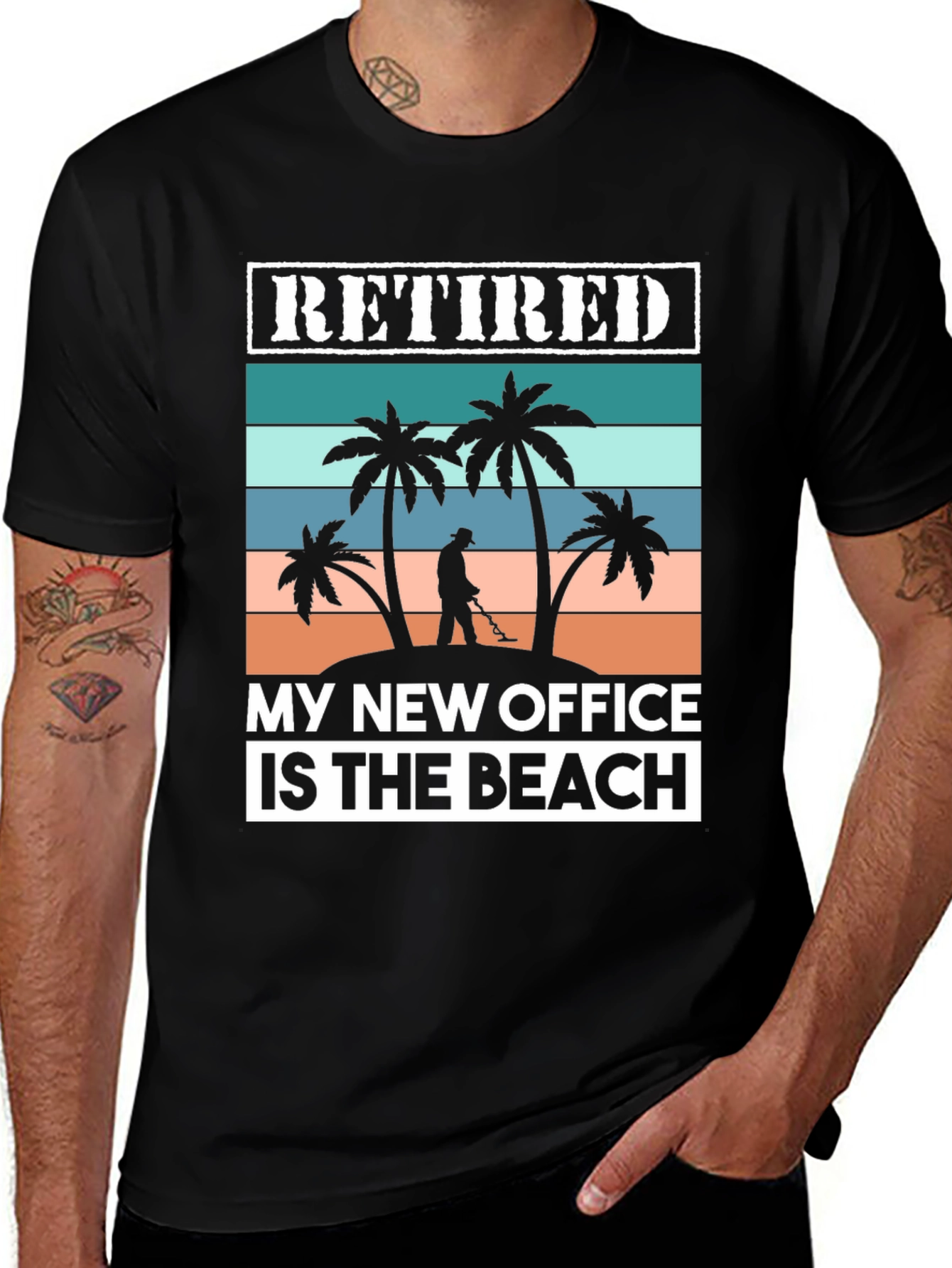 Retired My New Office Is The Beach Graphic T-Shirt