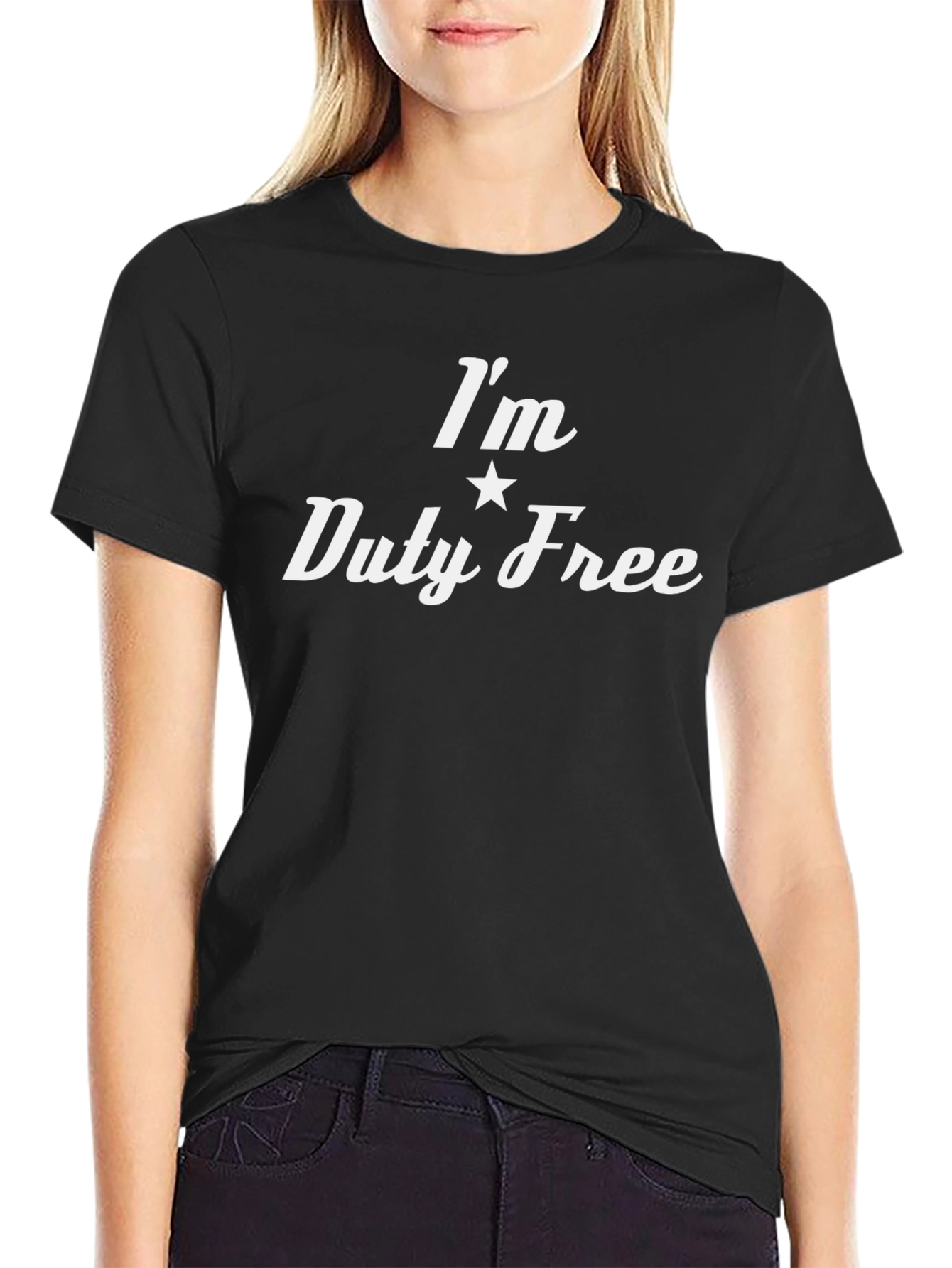 Im Duty Free Black Tee