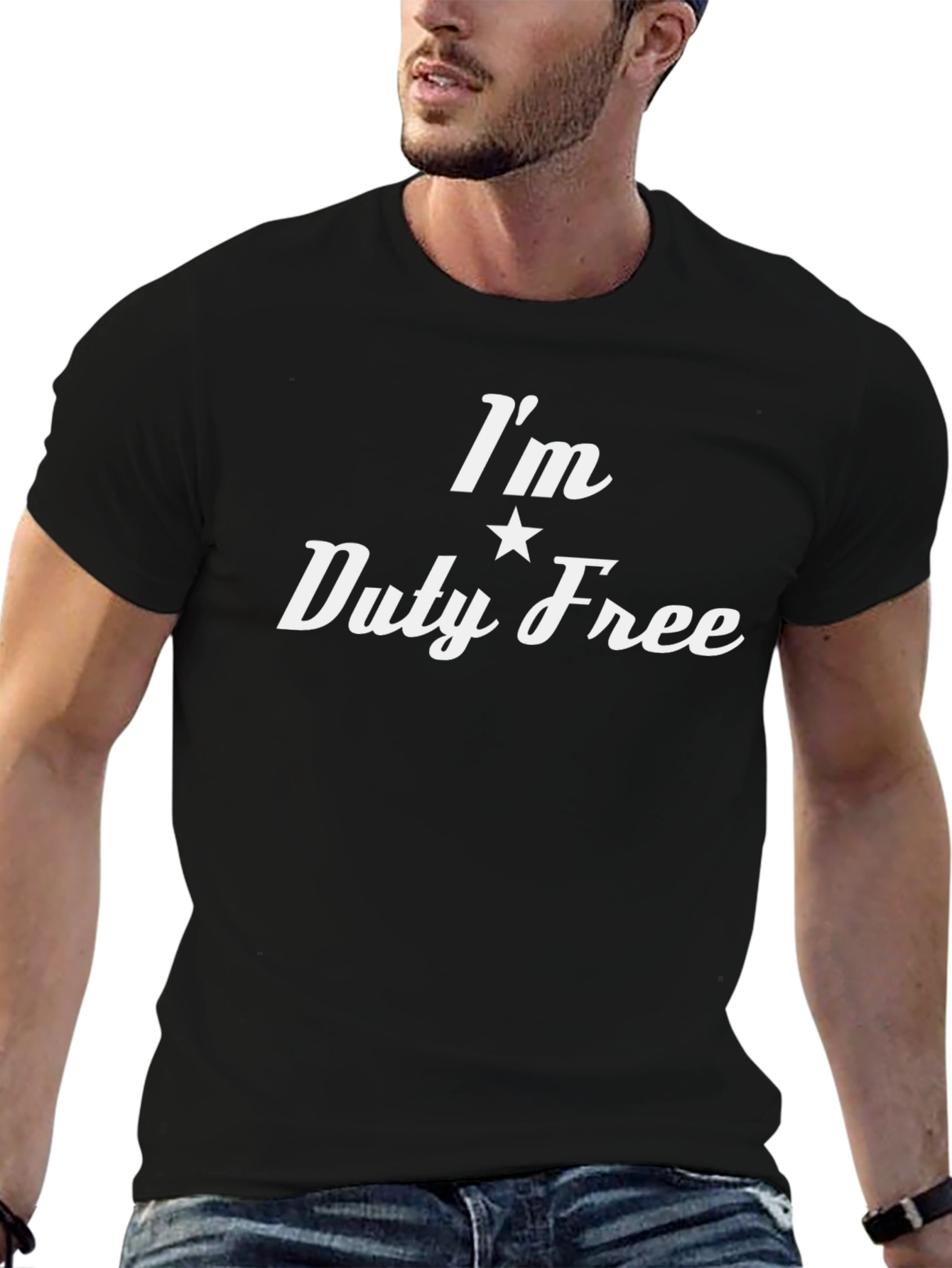 Im Duty Free Black Tee