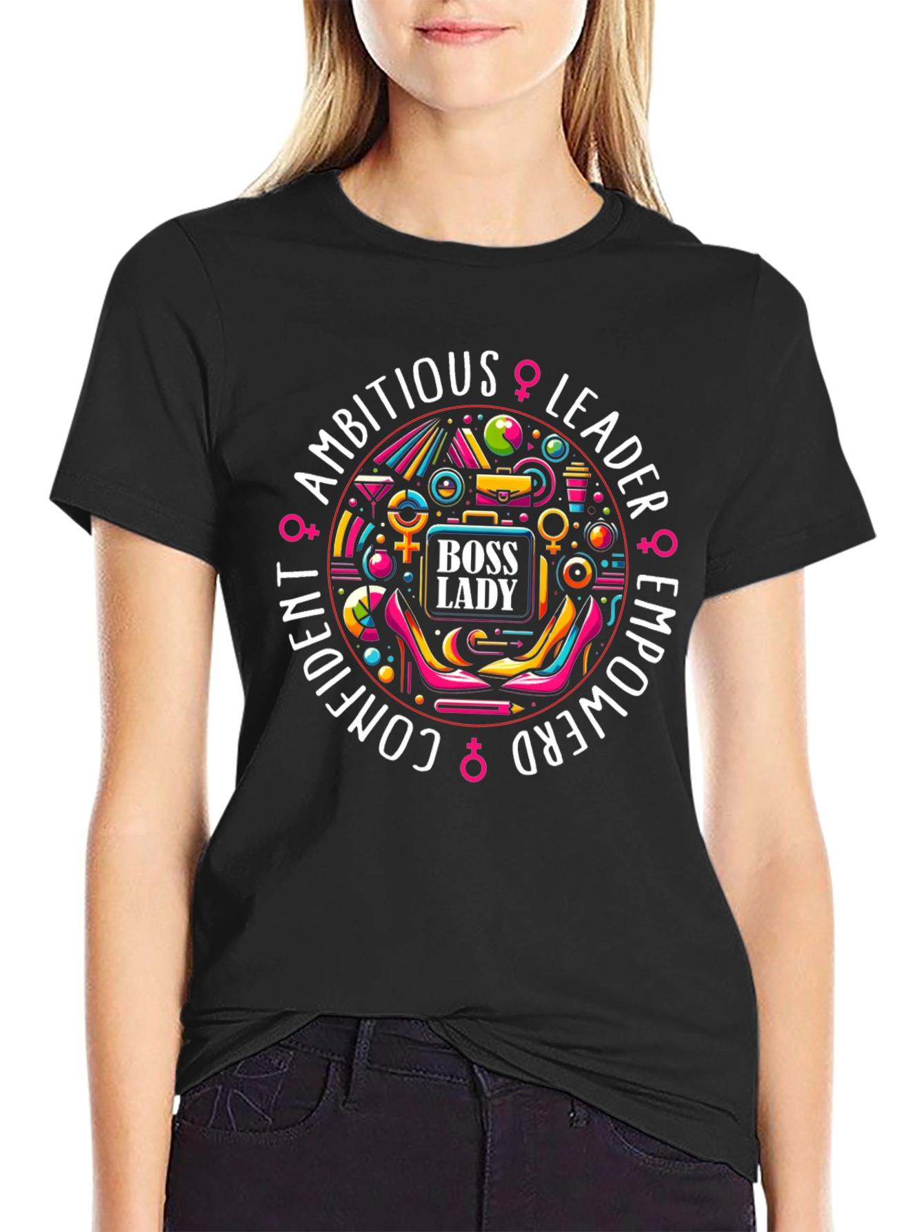 Empowered Boss Lady Graphic Tee - Confident Leader Shirt