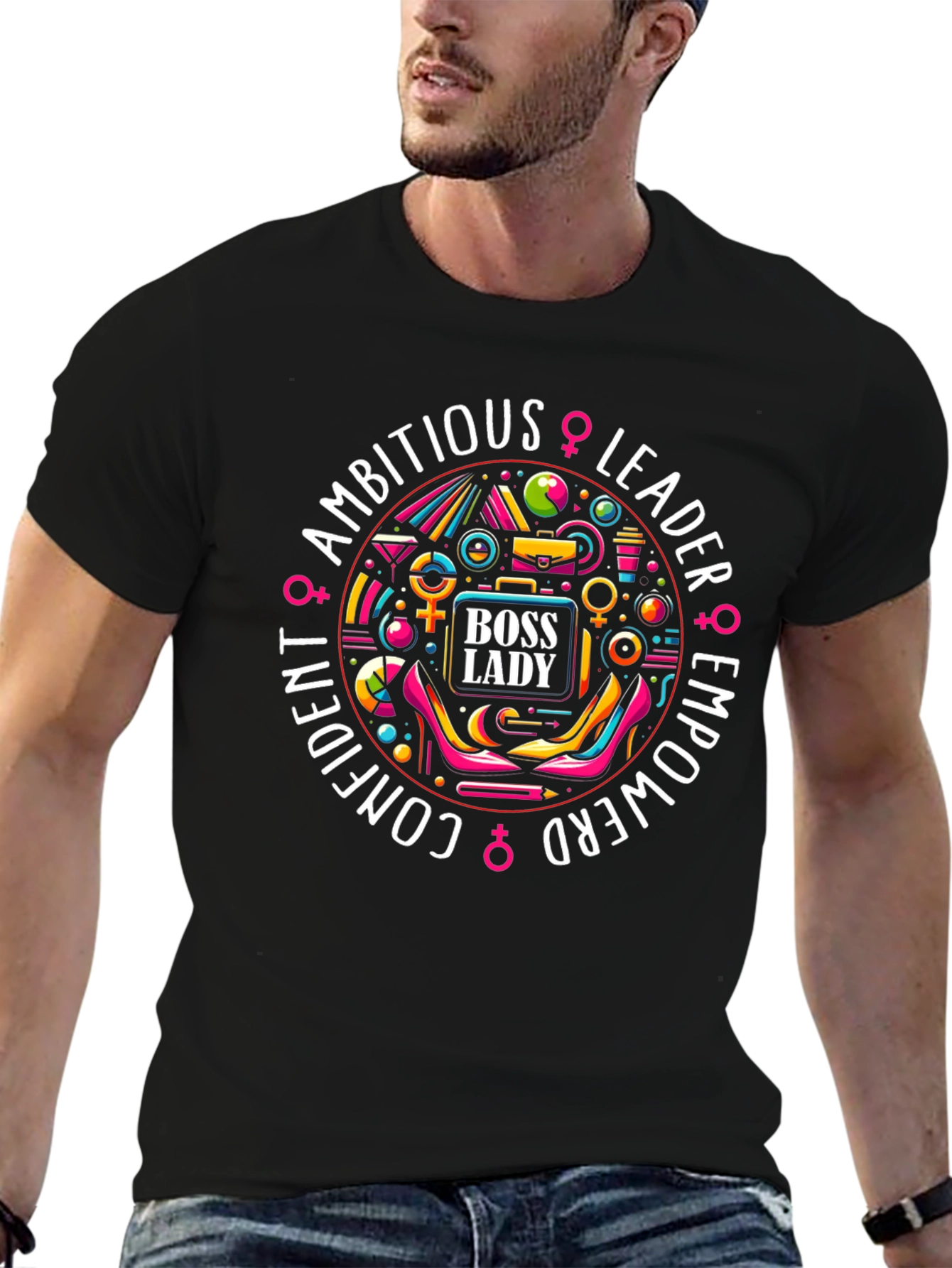 Empowered Boss Lady Graphic Tee - Confident Leader Shirt