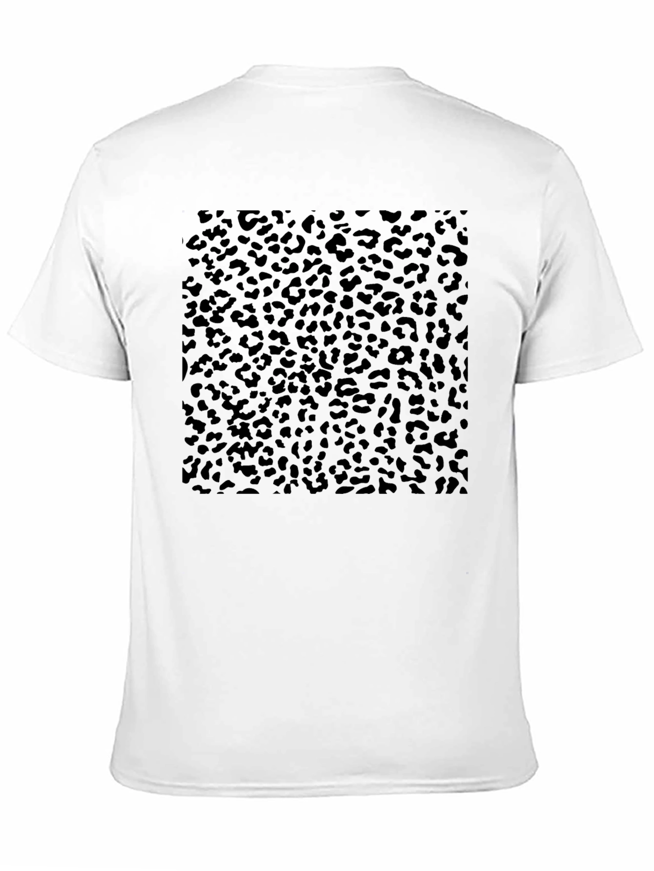 Black Leopard Print Crew Neck Tee