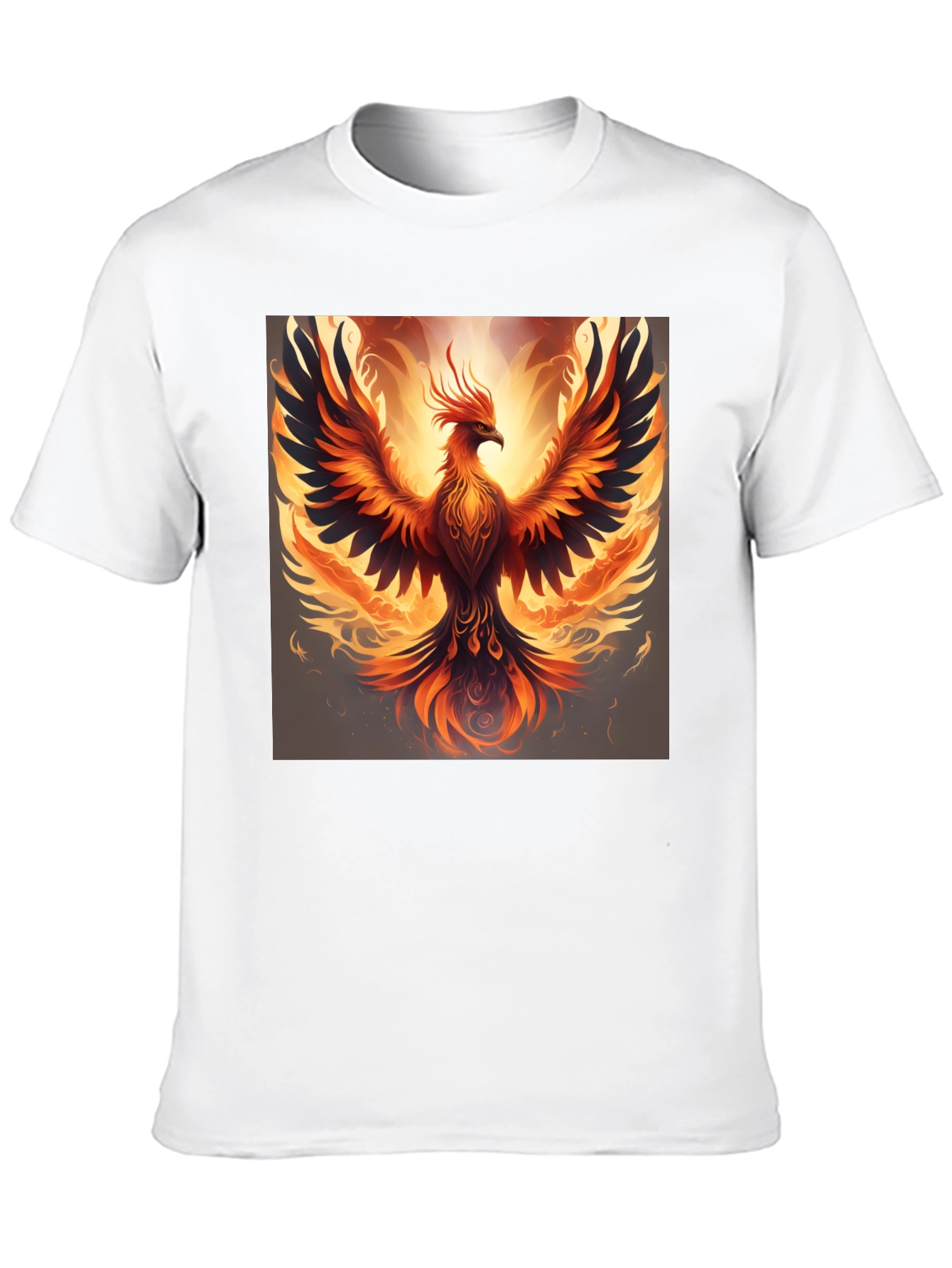 Phoenix Graphic Print Black T-Shirt