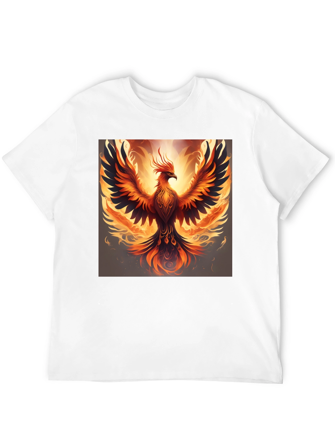 Phoenix Graphic Print Black T-Shirt