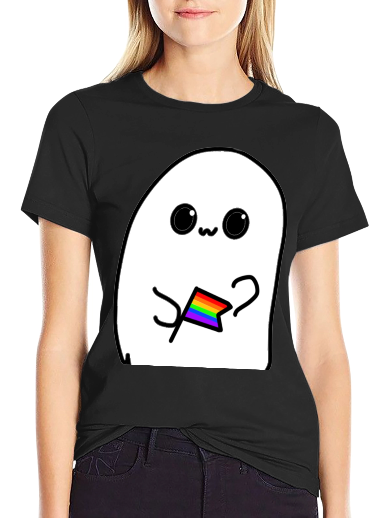 Cute Ghost LGBT Pride T-Shirt