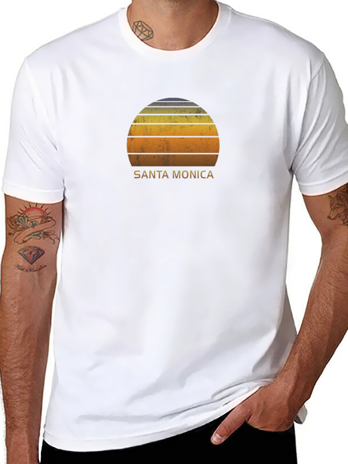 Santa Monica Sunset Graphic T-Shirt