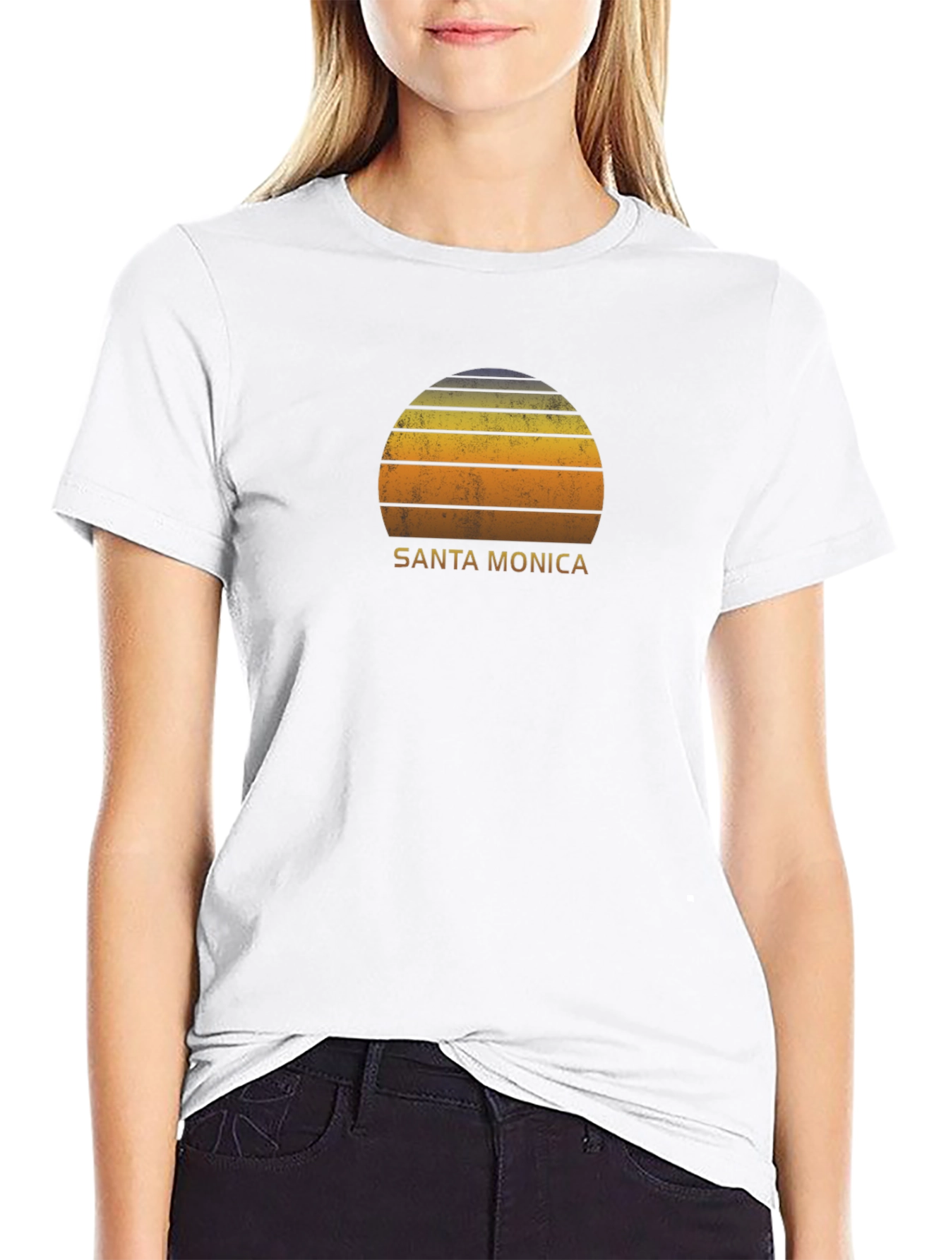 Santa Monica Sunset Graphic T-Shirt