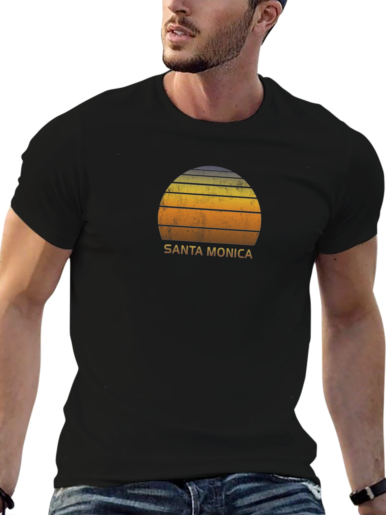 Santa Monica Sunset Graphic T-Shirt