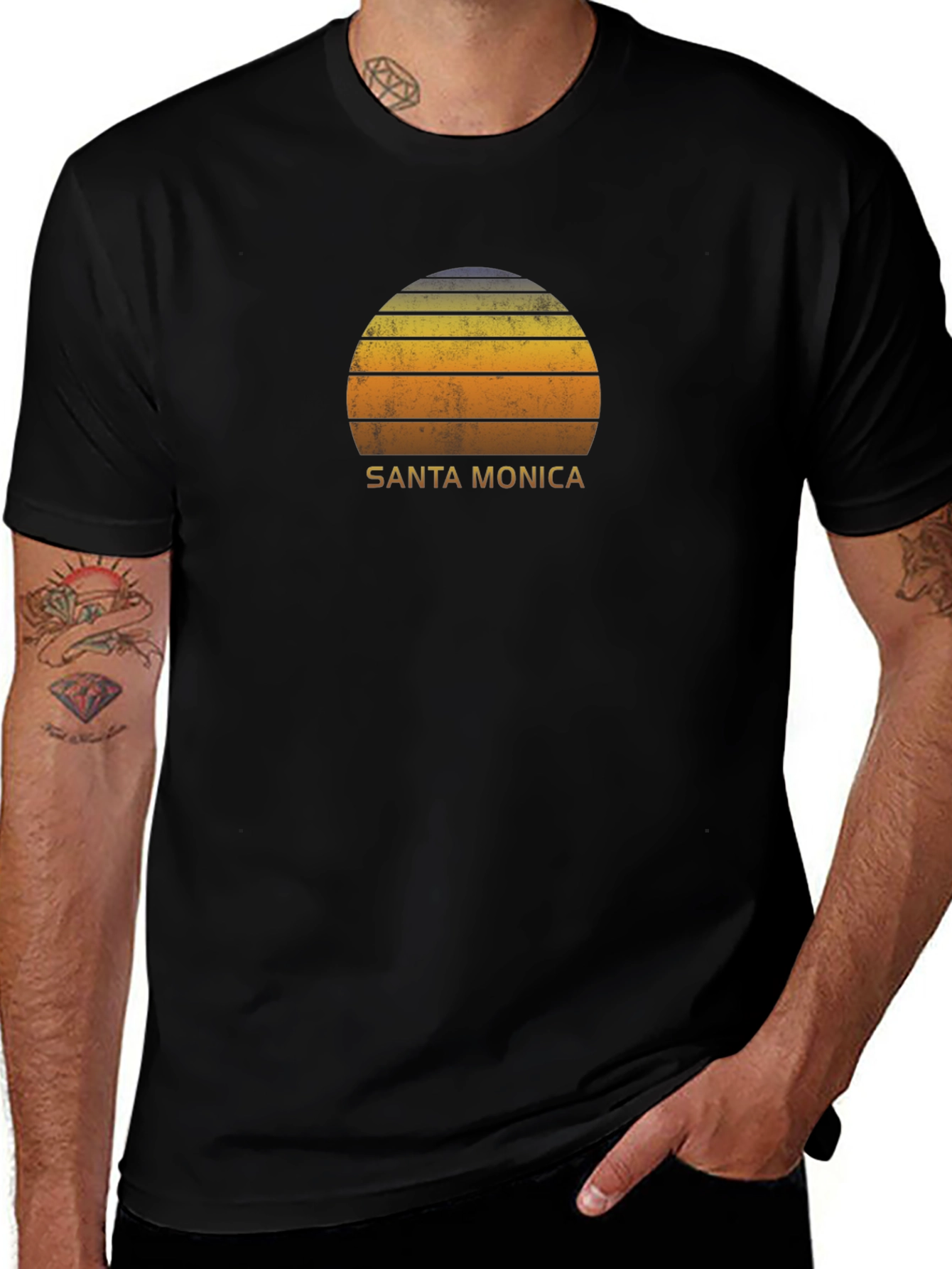 Santa Monica Sunset Graphic T-Shirt