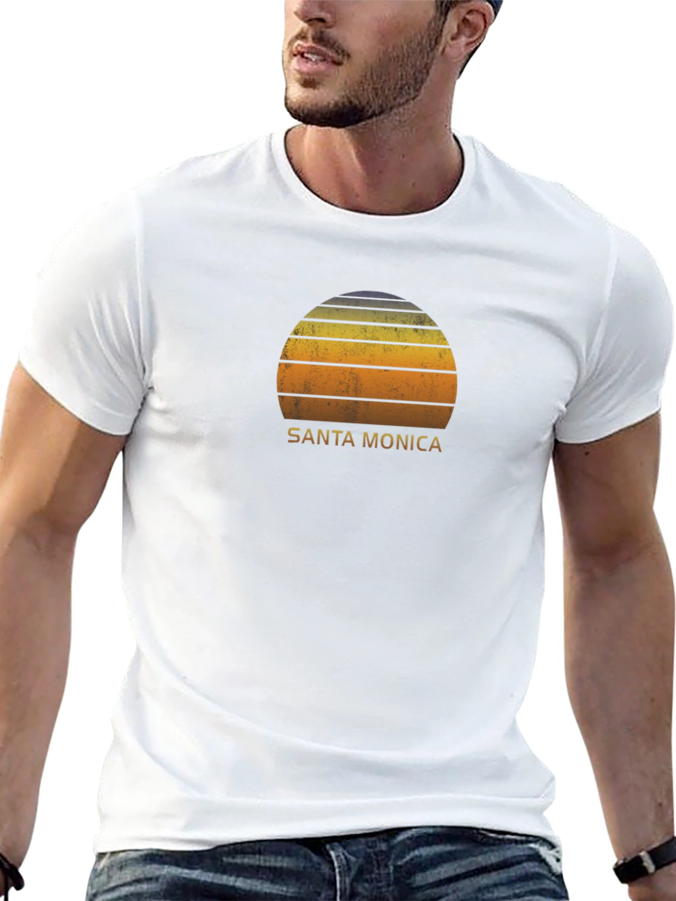 Santa Monica Sunset Graphic T-Shirt