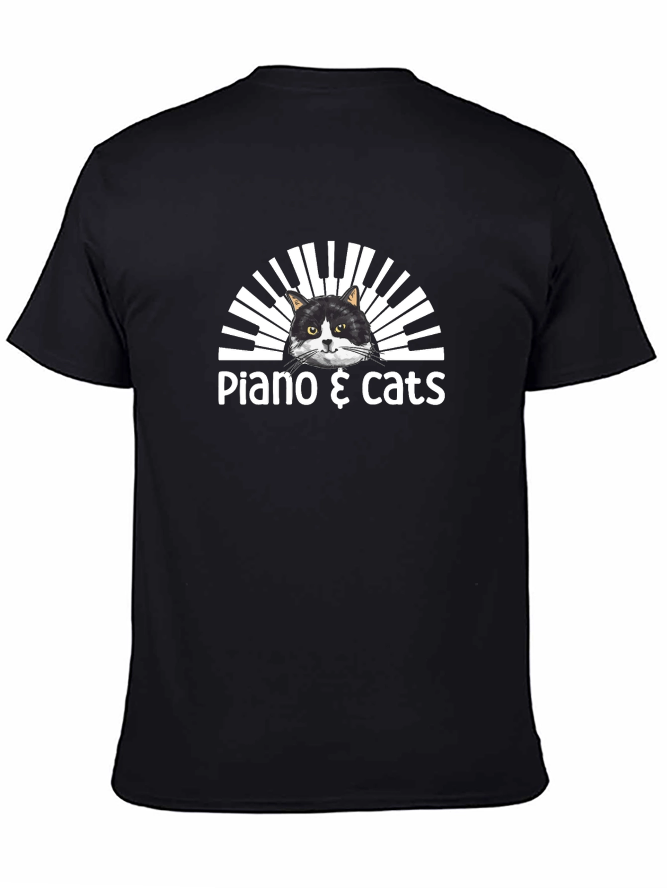 Piano & Cats T-Shirt - Music Lover Tee