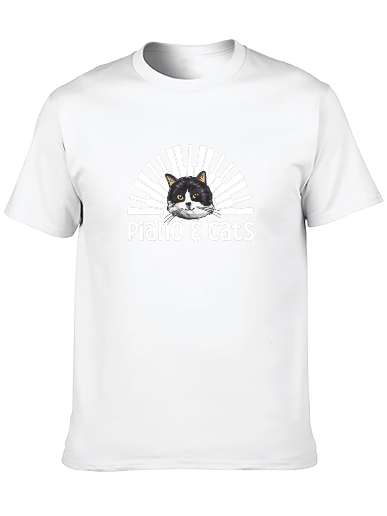 Piano & Cats T-Shirt - Music Lover Tee