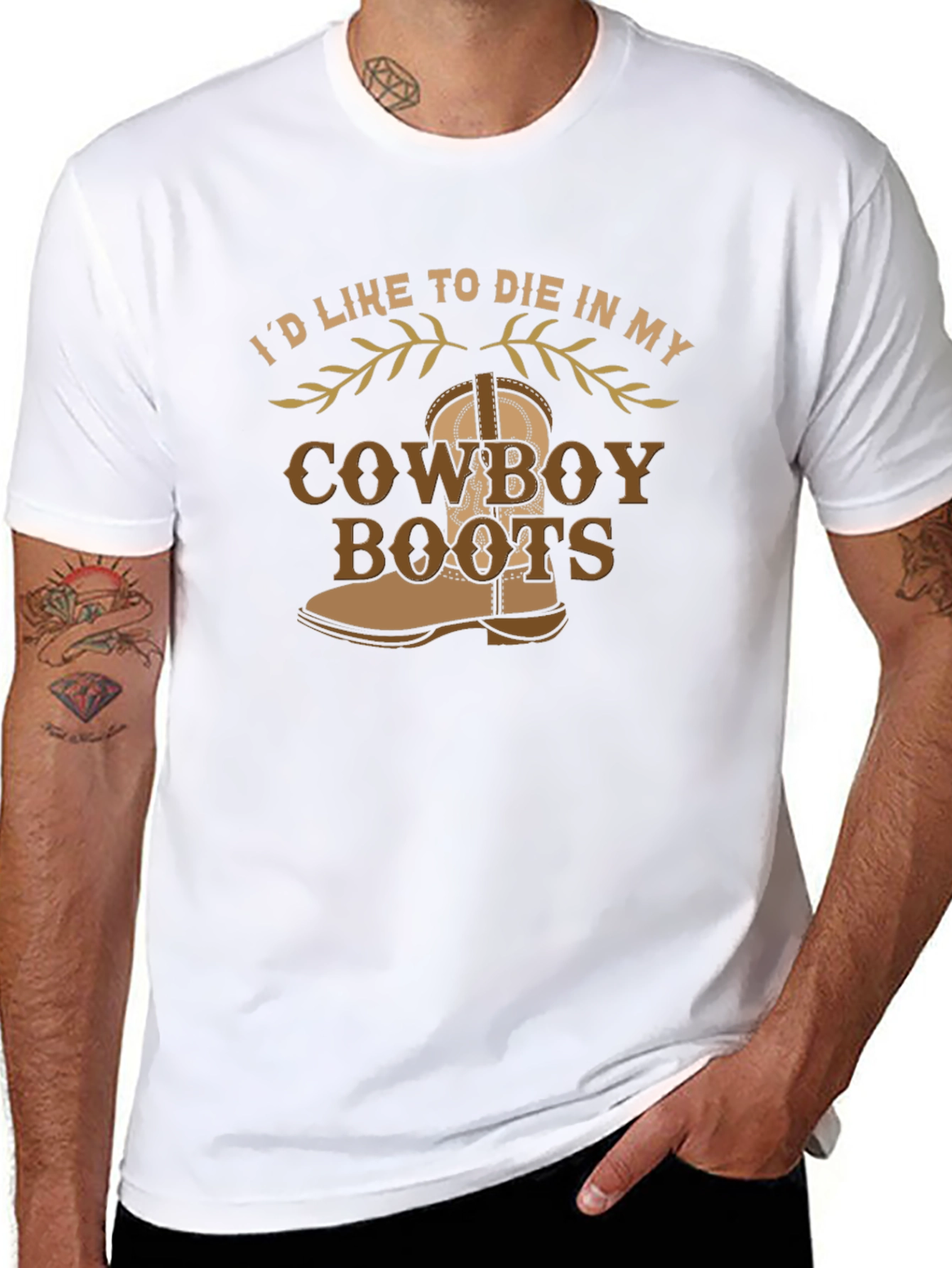 Cowboy Boots Graphic Tee - Western Style Comfort