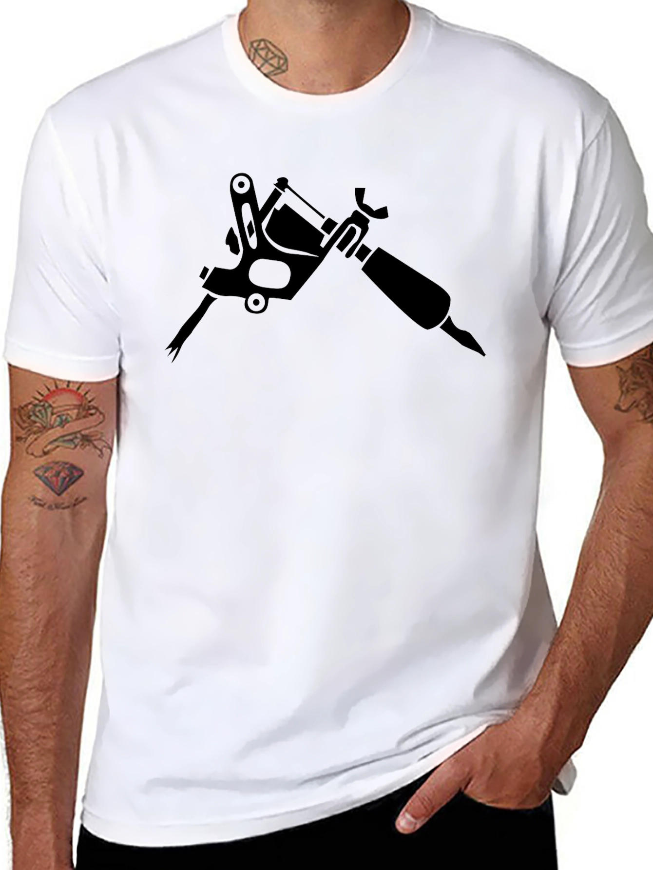 Black Tattoo Machine Graphic Tee