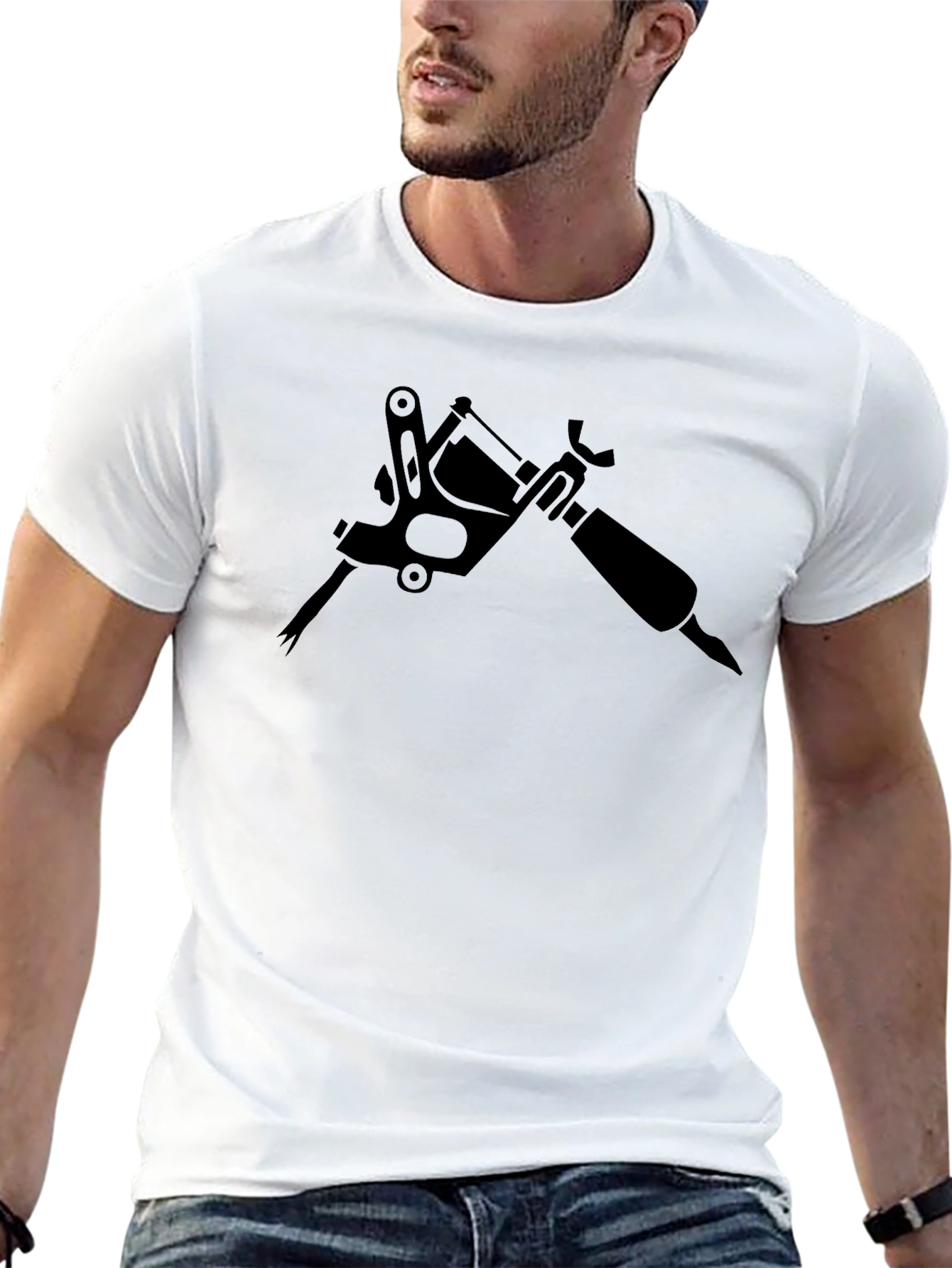 Black Tattoo Machine Graphic Tee