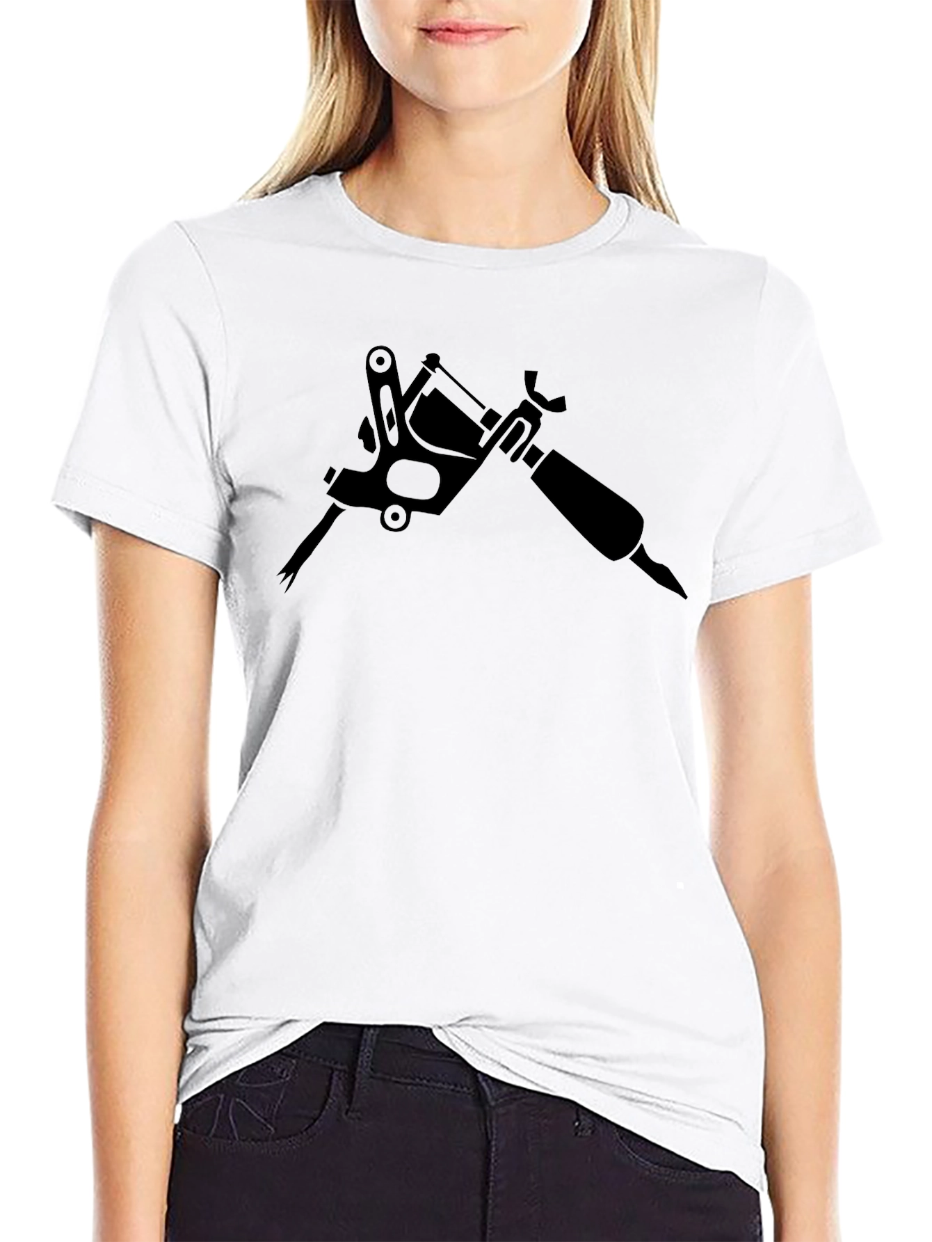 Black Tattoo Machine Graphic Tee