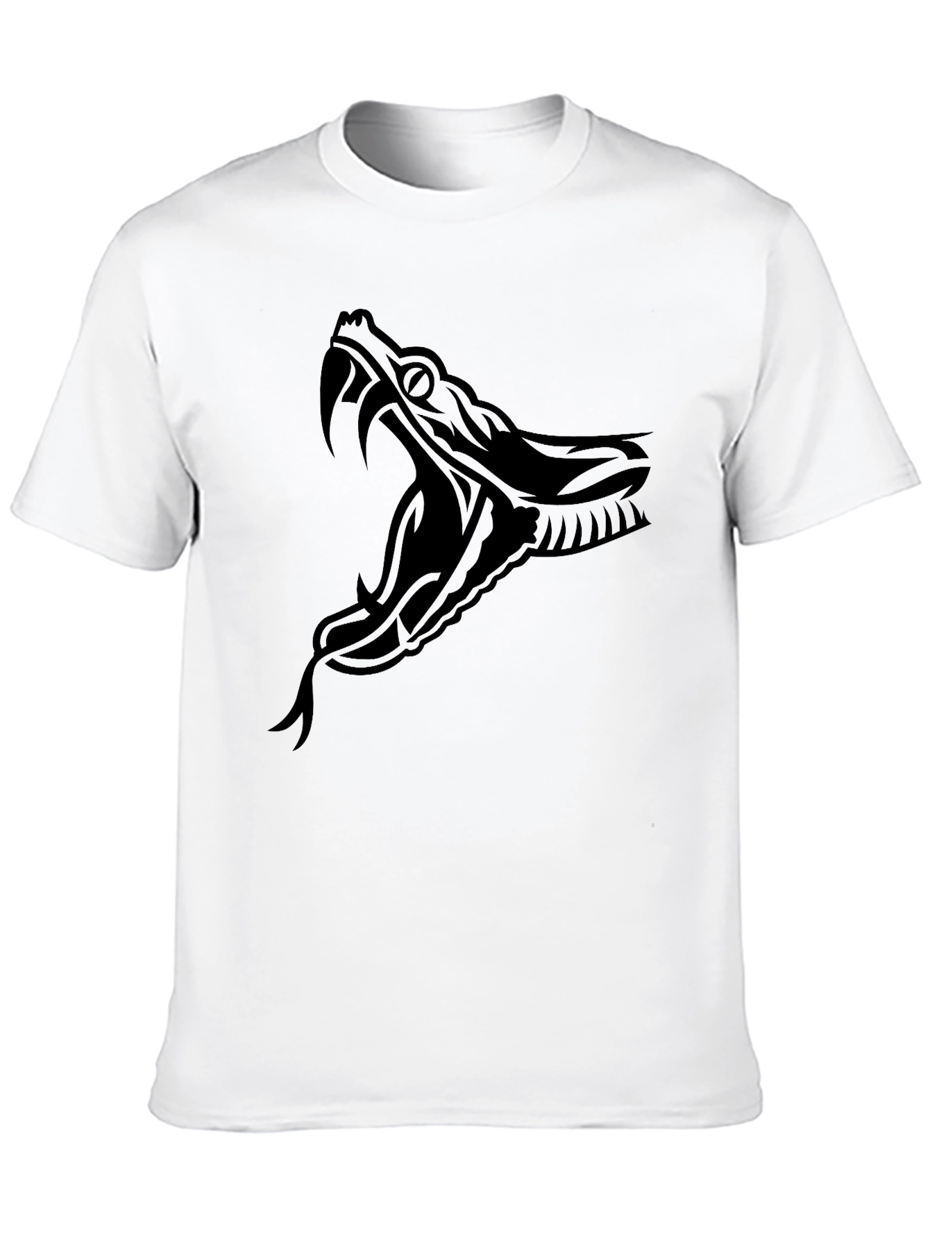Mens Black Snake Graphic Tee