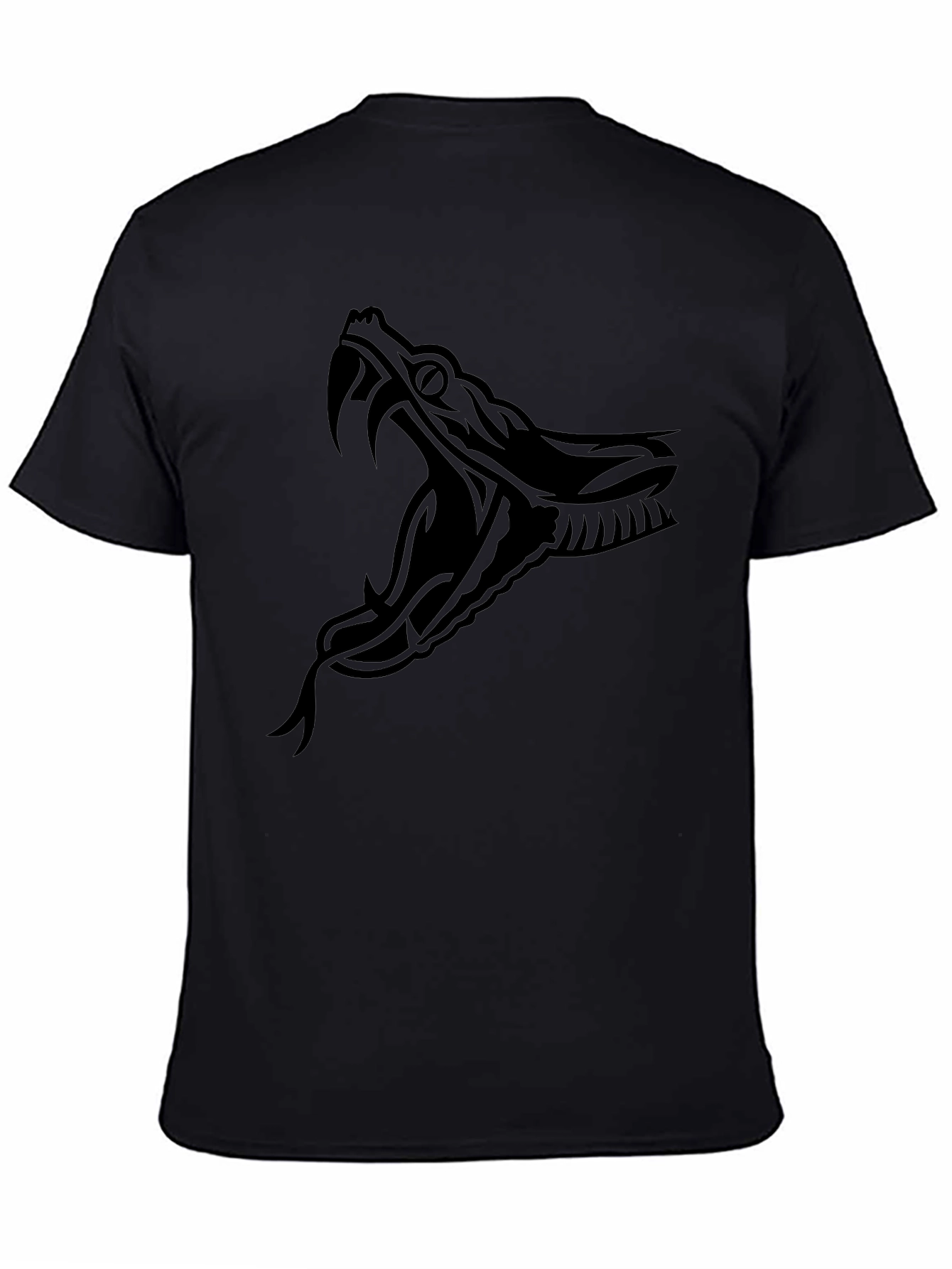Mens Black Snake Graphic Tee