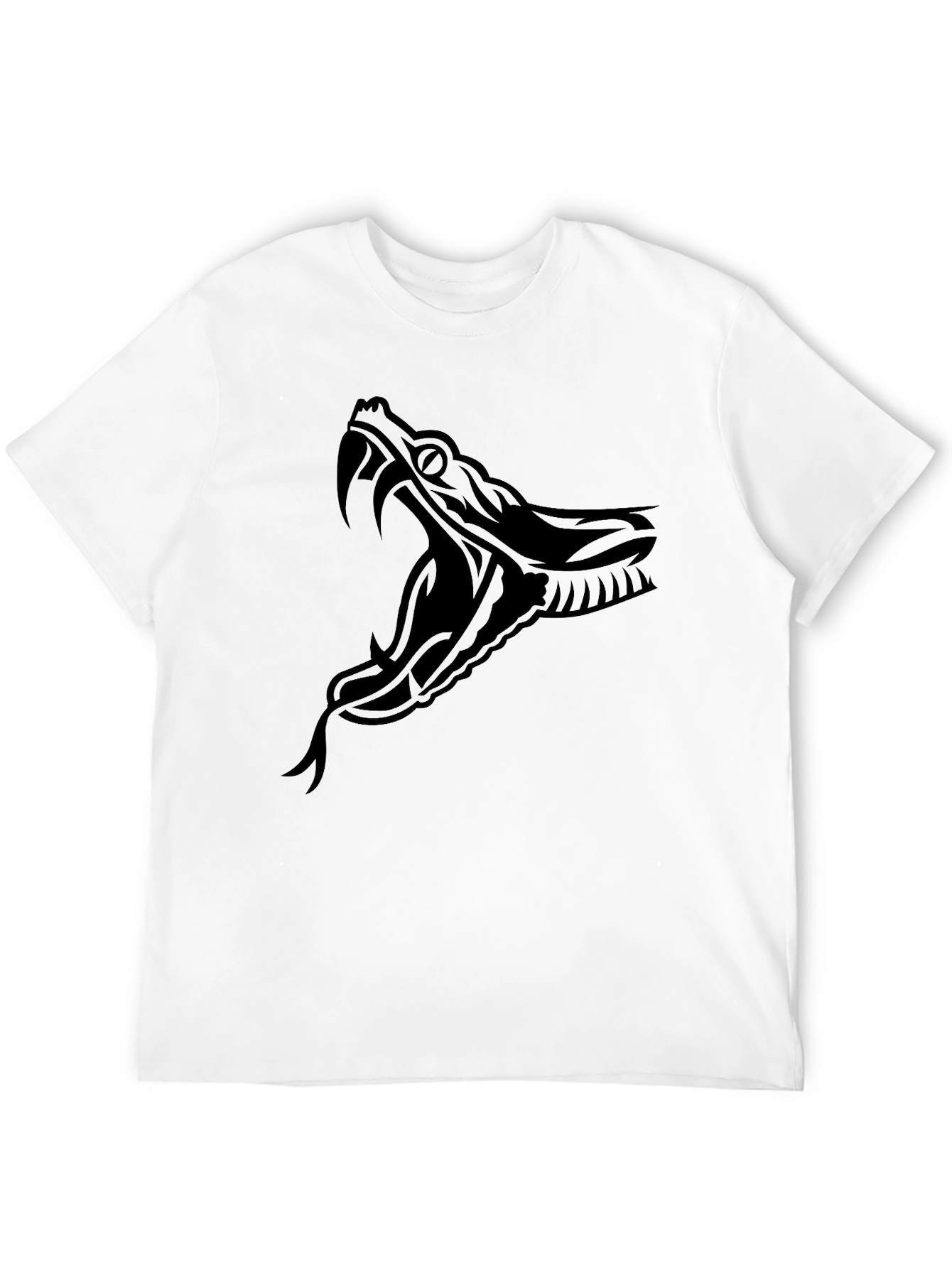 Mens Black Snake Graphic Tee