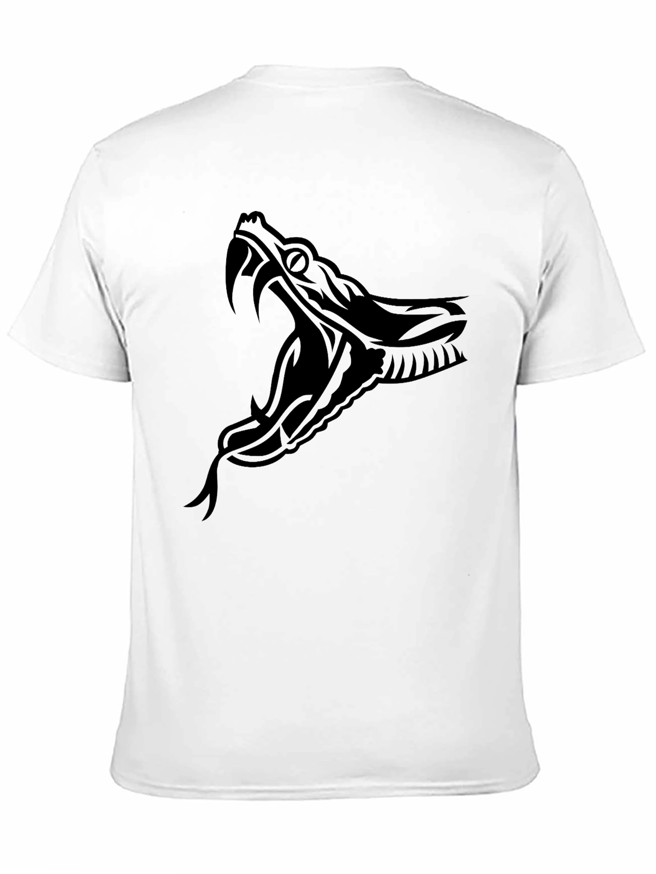 Mens Black Snake Graphic Tee