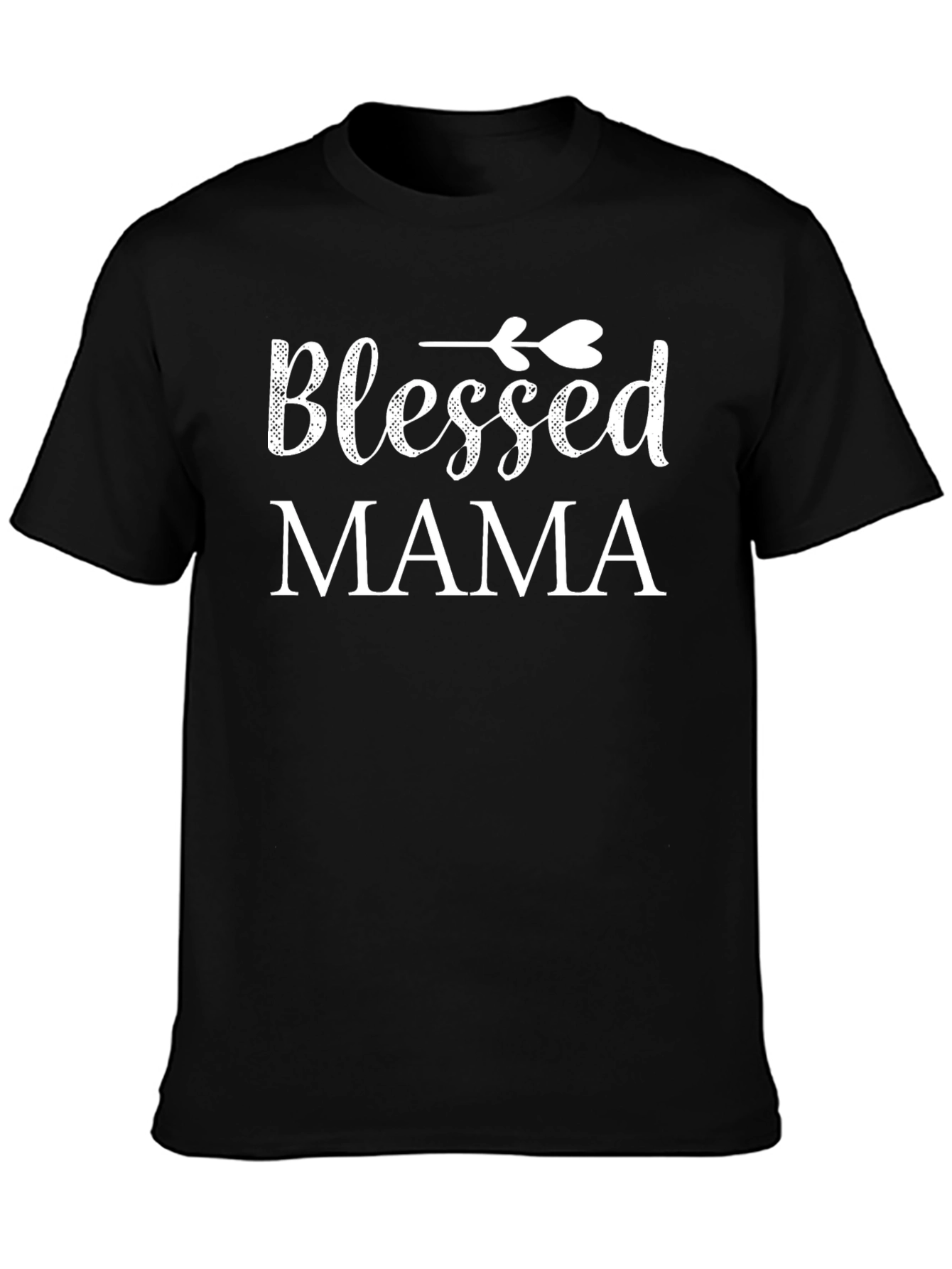 Blessed Mama Graphic T-Shirt - Black Tee