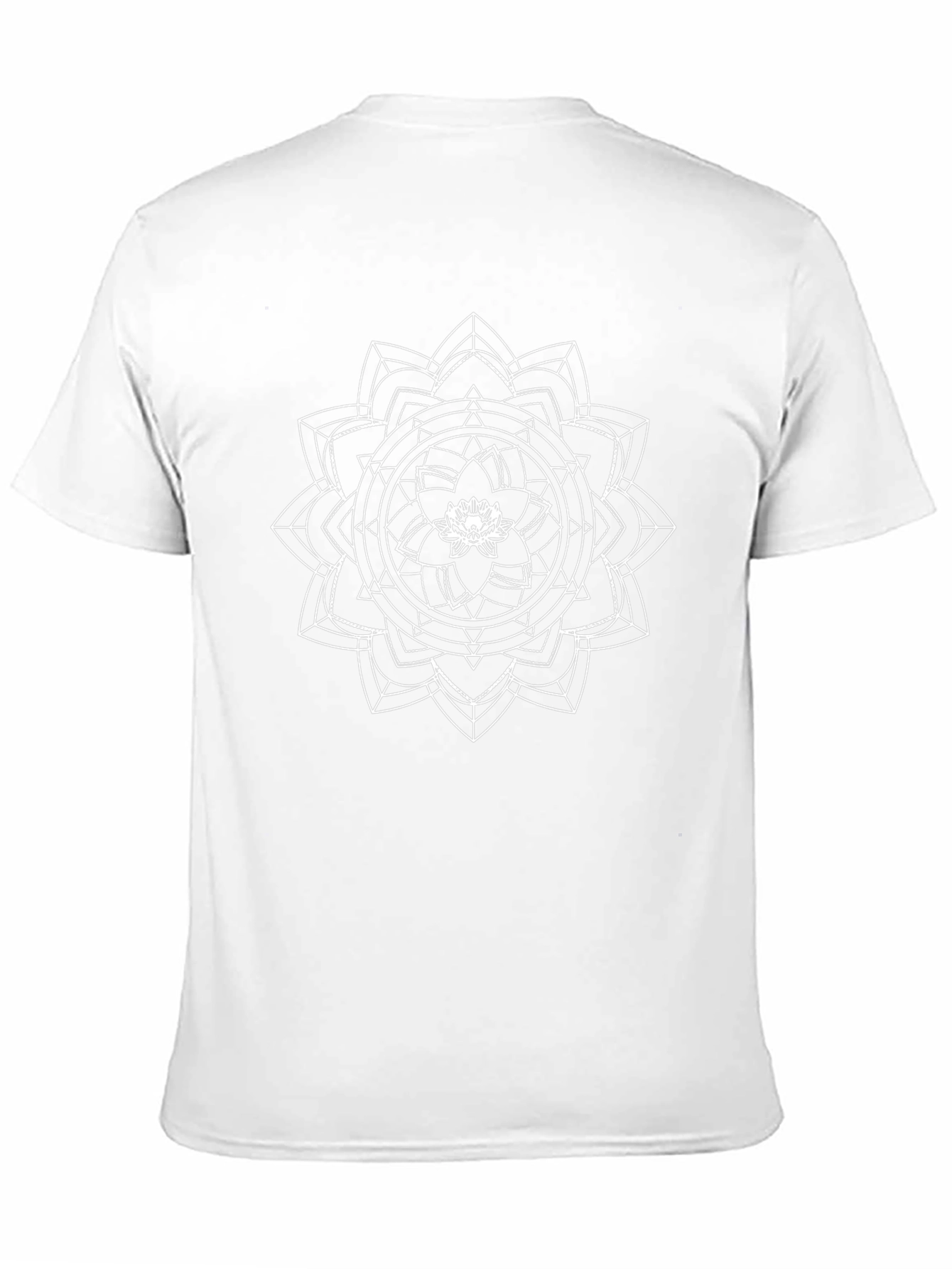 Geometric Mandala Tee - Black Cotton Comfort