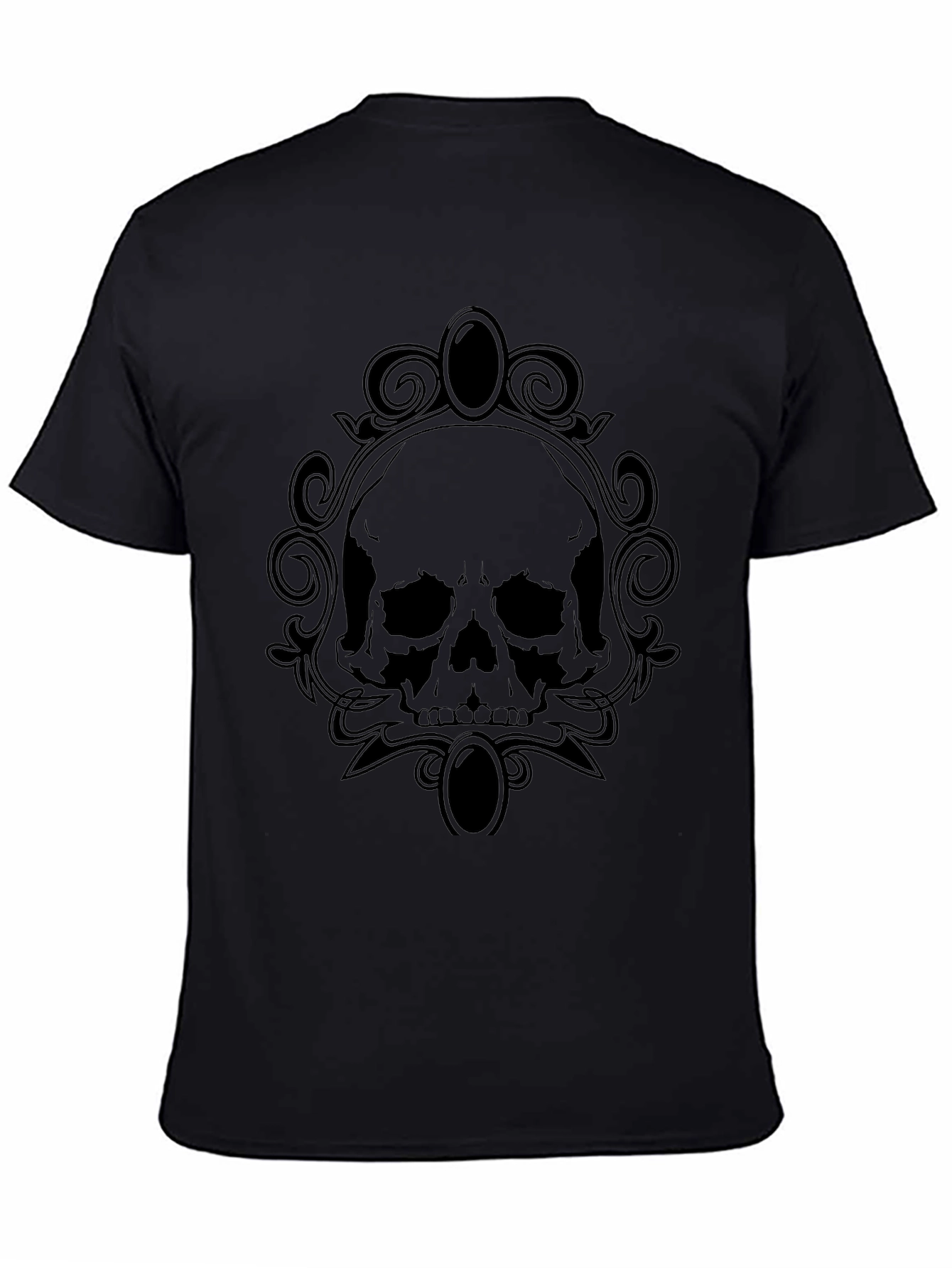 Skull Graphic Black T-Shirt - Gothic Style