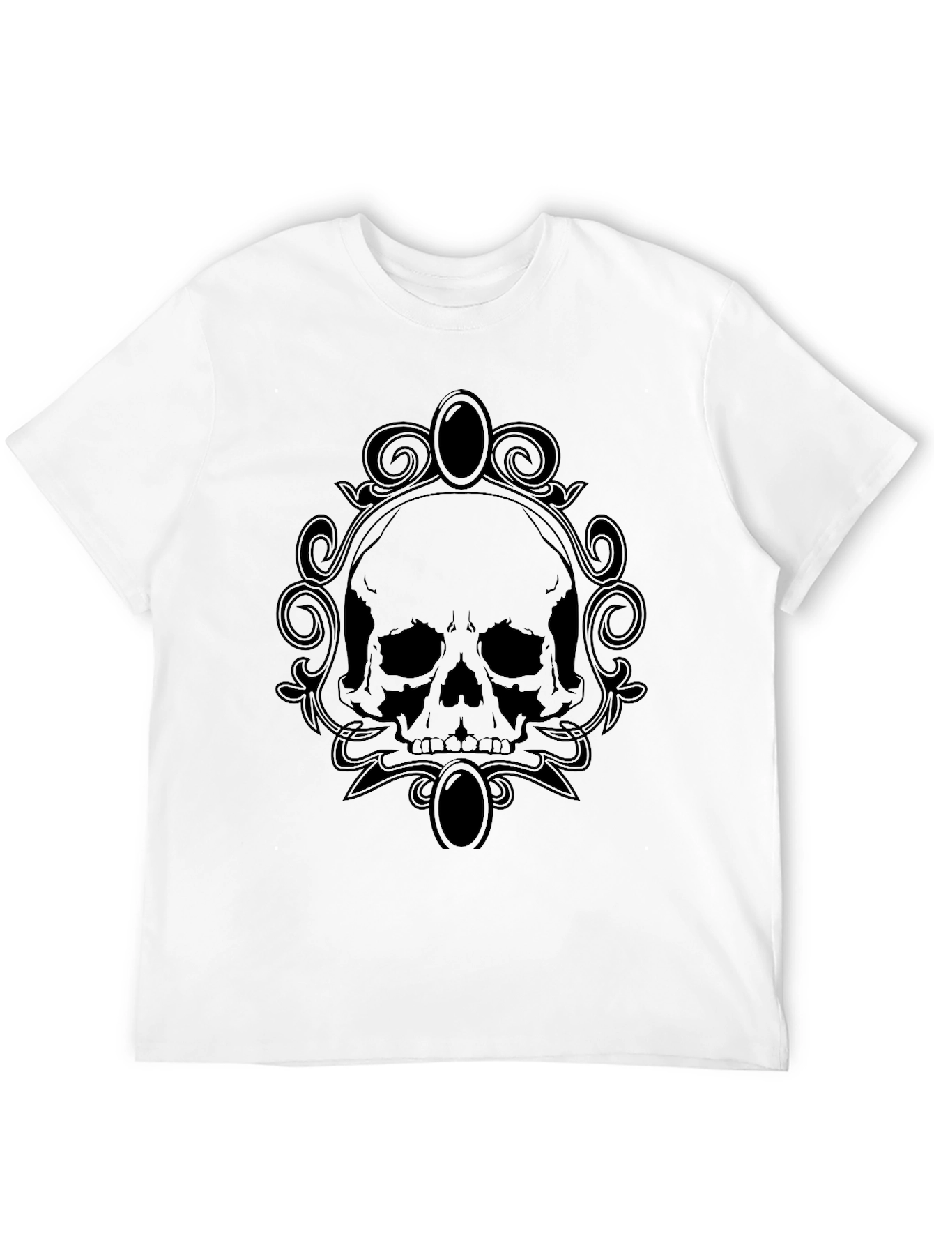 Skull Graphic Black T-Shirt - Gothic Style