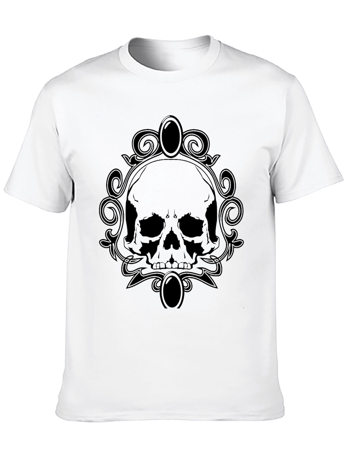 Skull Graphic Black T-Shirt - Gothic Style