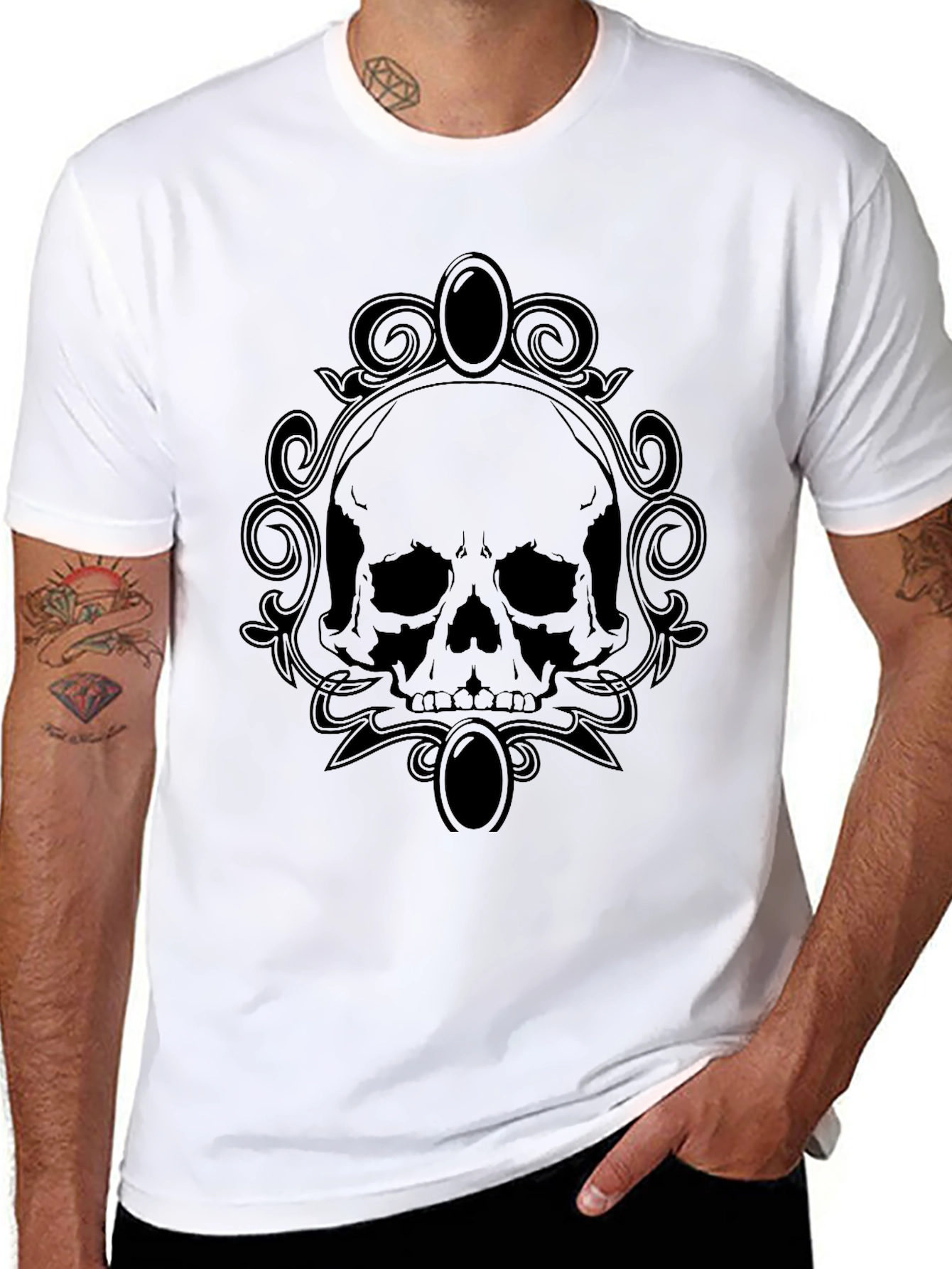 Skull Graphic Black T-Shirt - Gothic Style