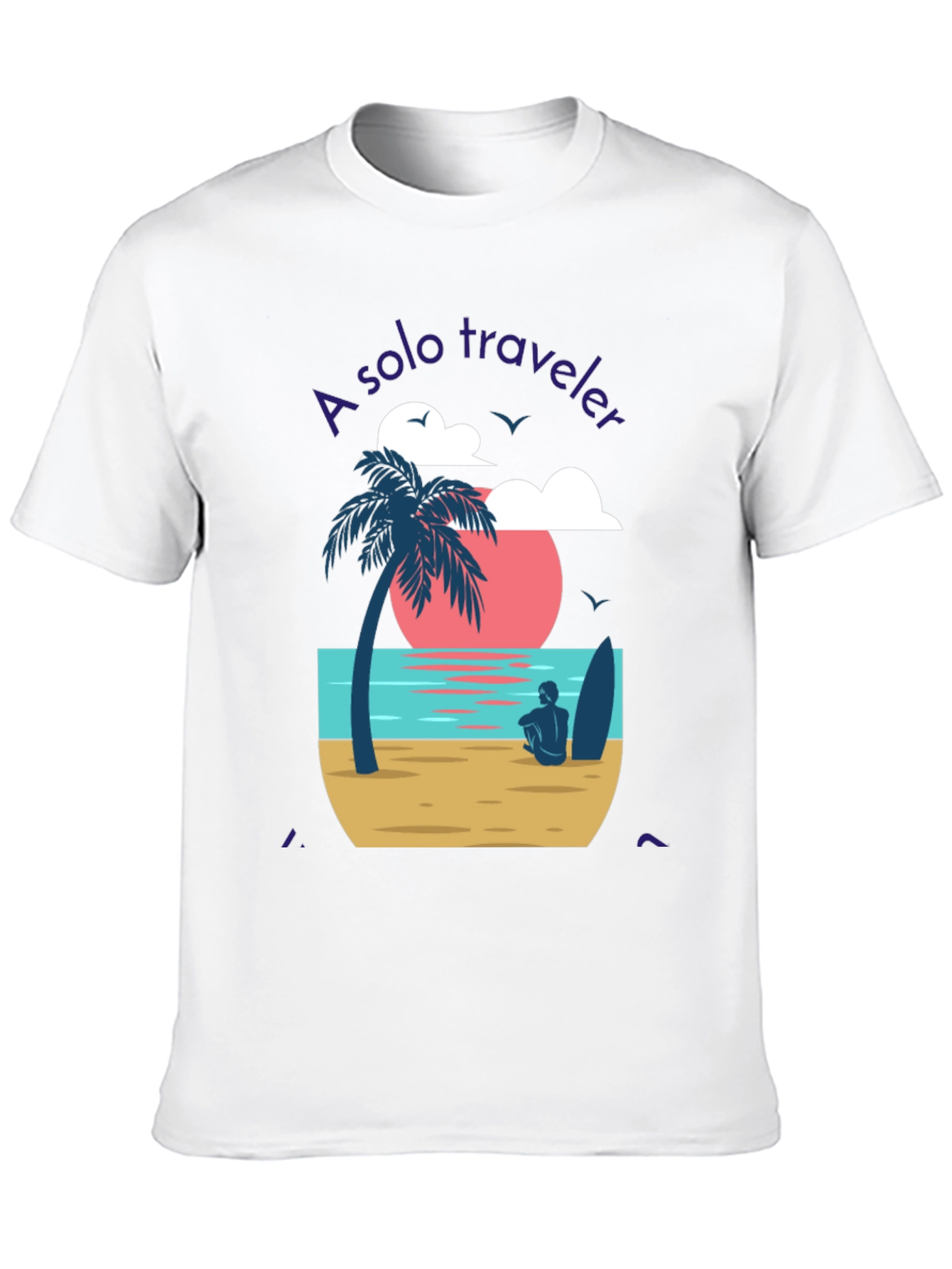 Solo Traveler Graphic Tee - Beach Vibes